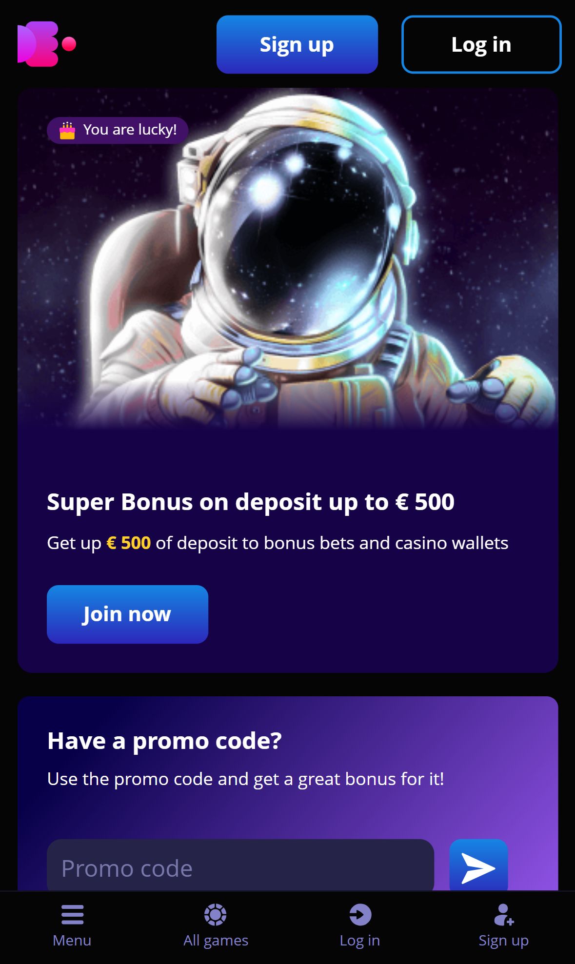 Ore-Bet — Homepage (Mobile)
