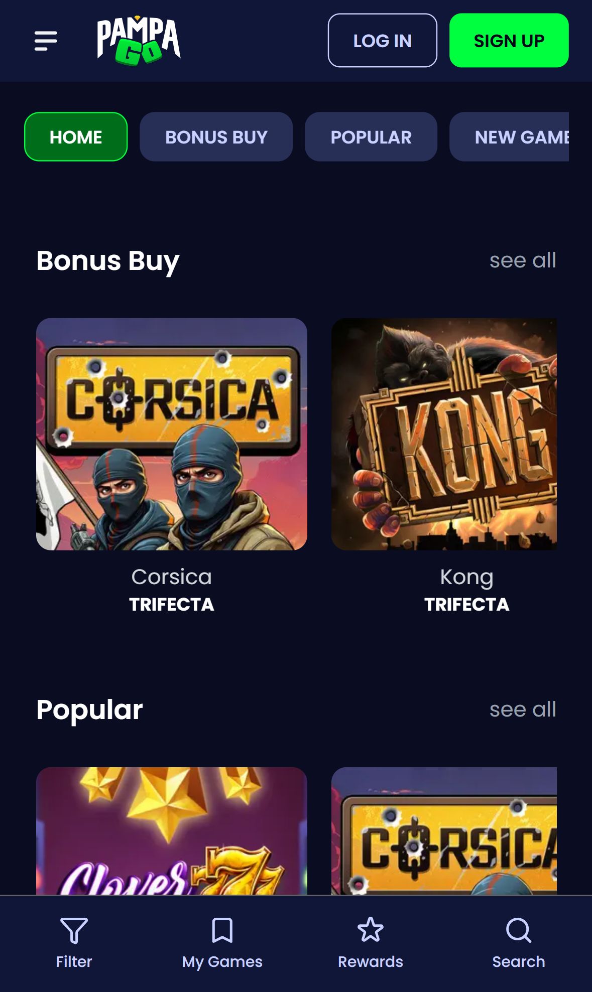 Pampago — Lobby (Mobile)