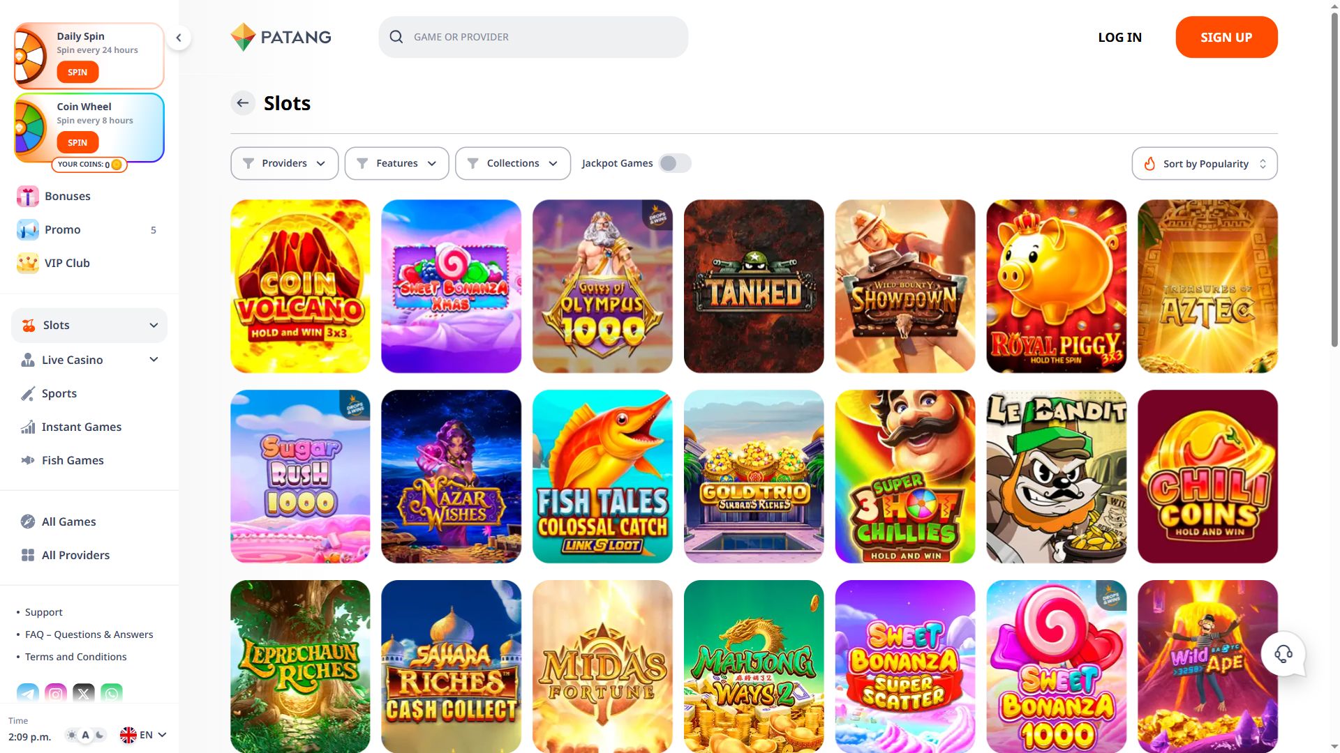 Patang — Lobby (Desktop)