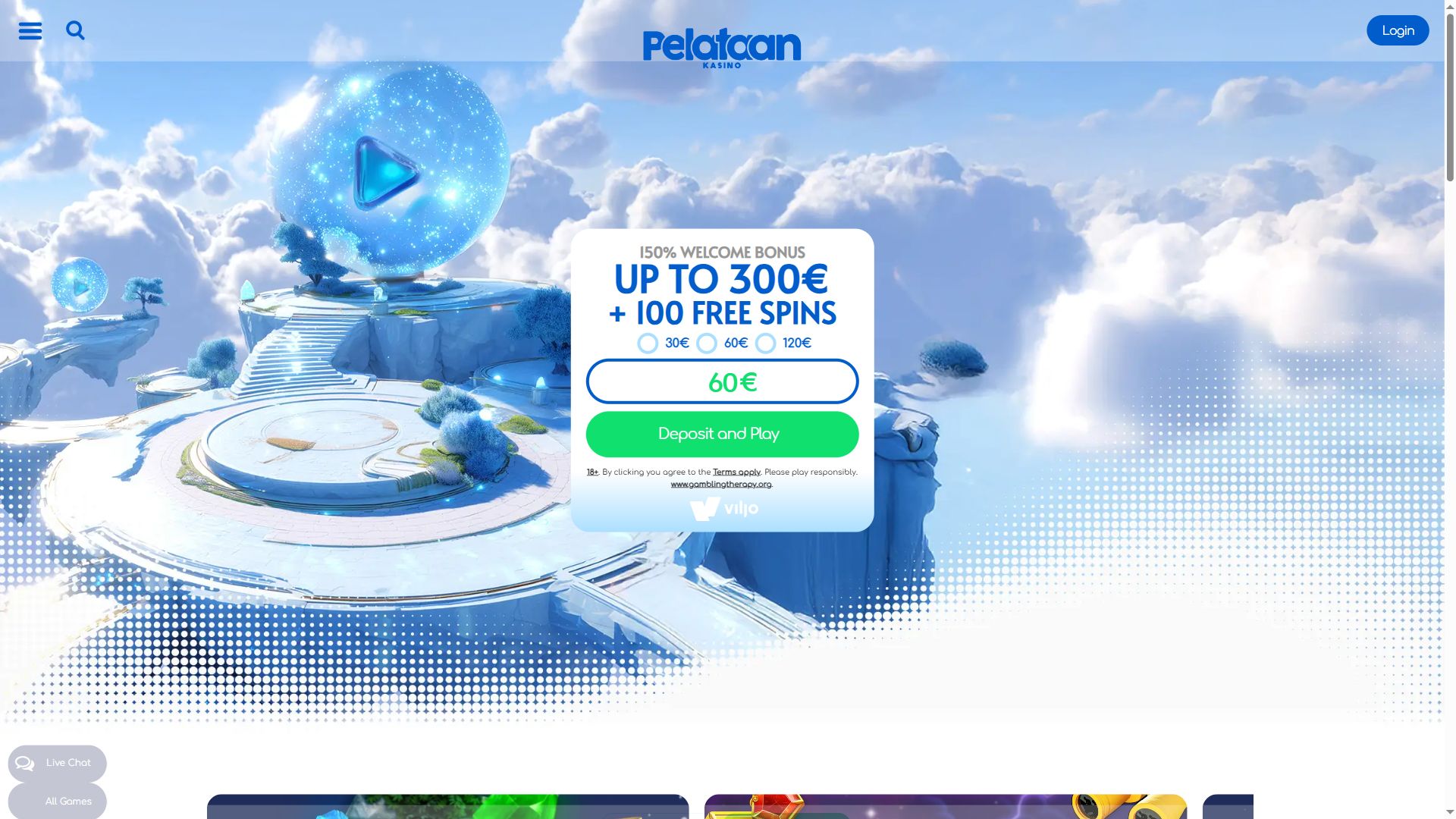 Pelataan — Lobby (Desktop)