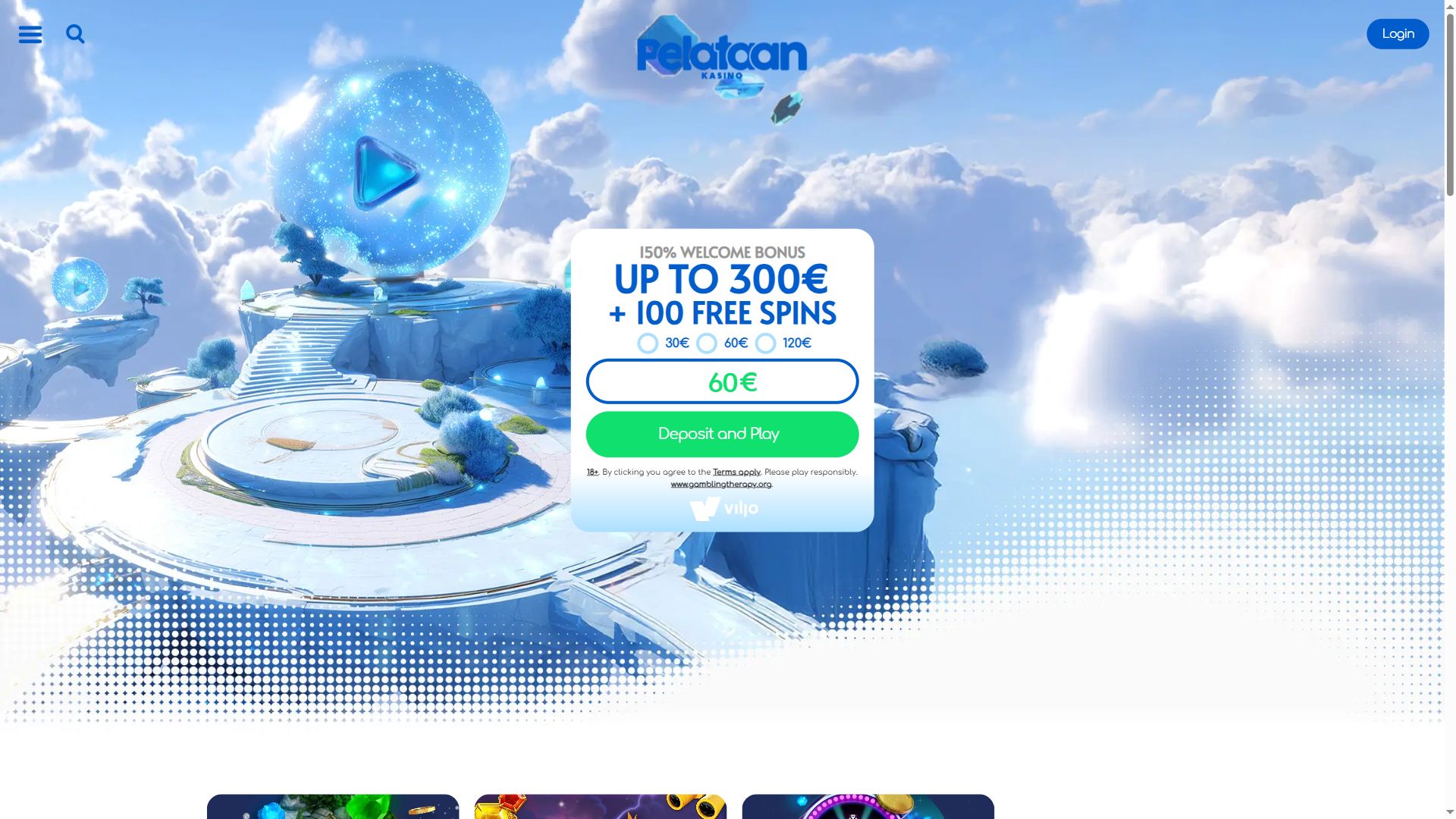 Pelataan — Homepage (Desktop)