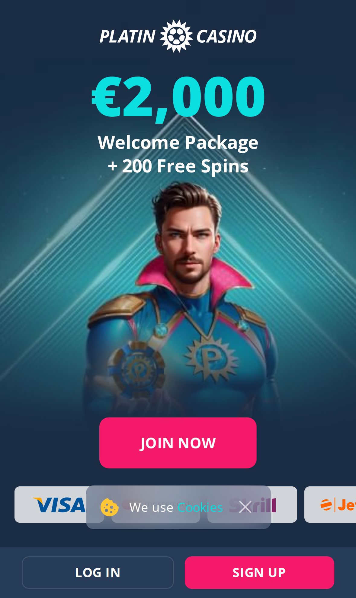 Platin Casino — Lobby (Mobil)