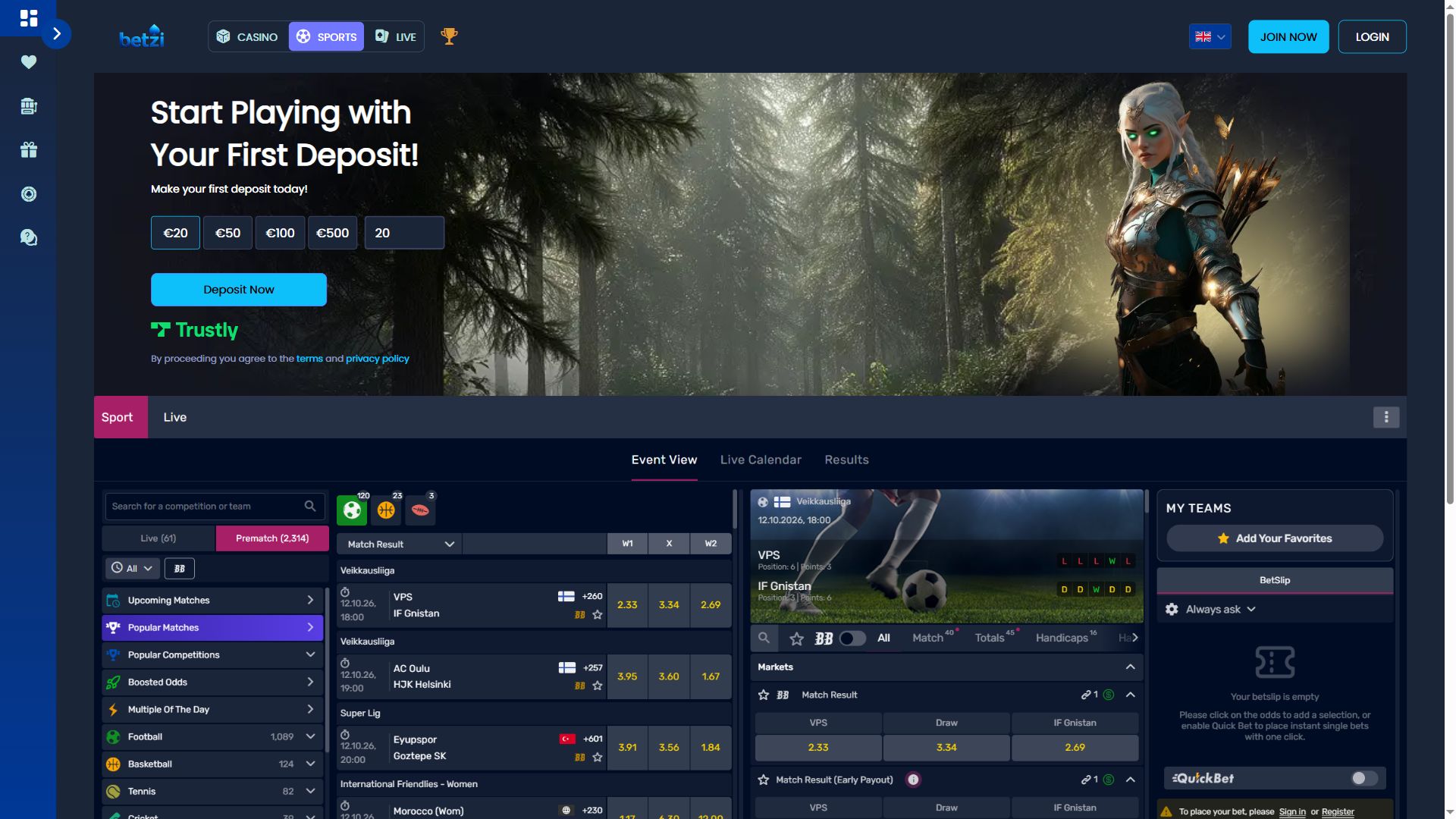 Play — Homepage (Desktop)