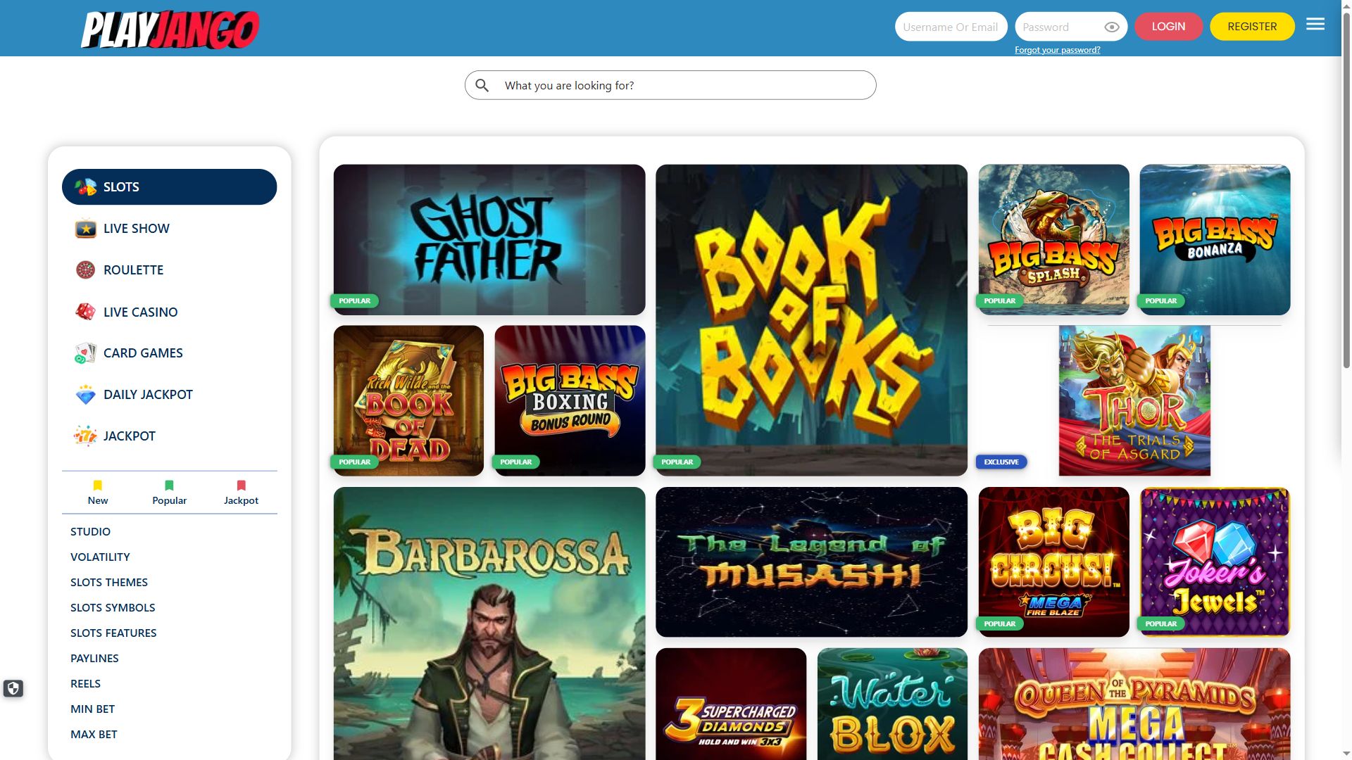 Play Jango — Lobby (Desktop)
