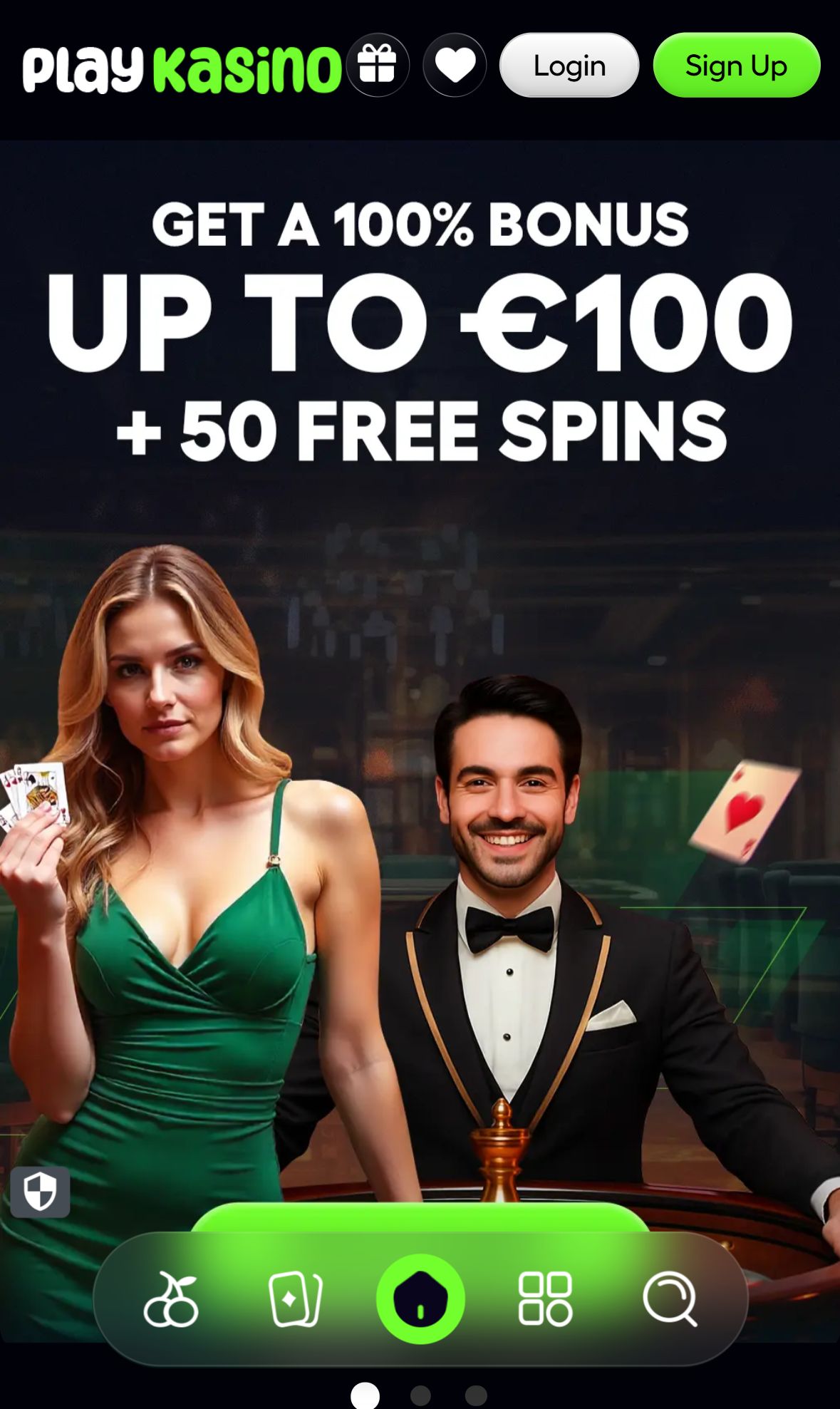 Play Kasino — Homepage (Mobile)