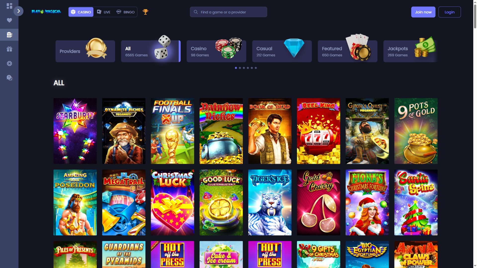 Play Magical — Lobby (Desktop)