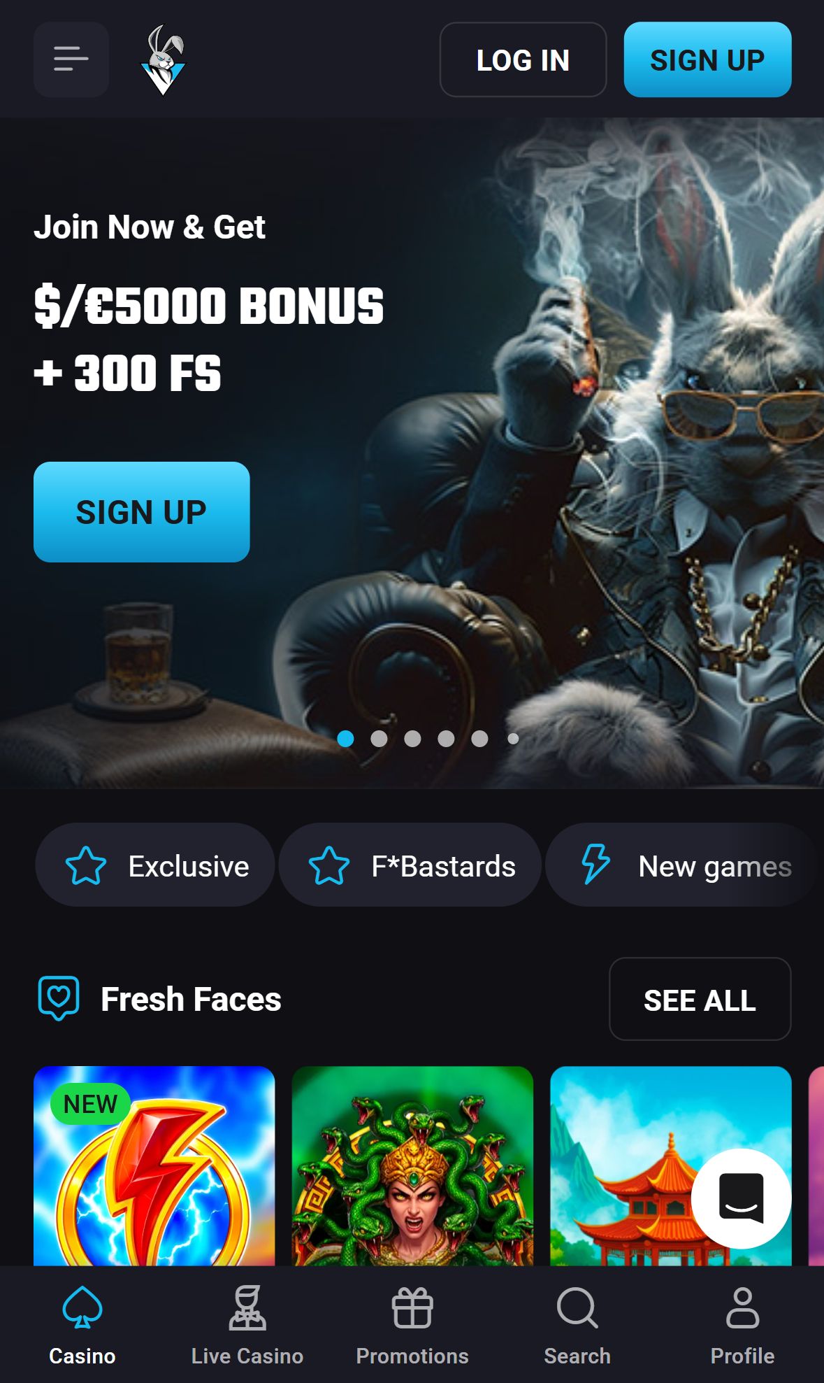 Playmojo — Homepage (Mobile)