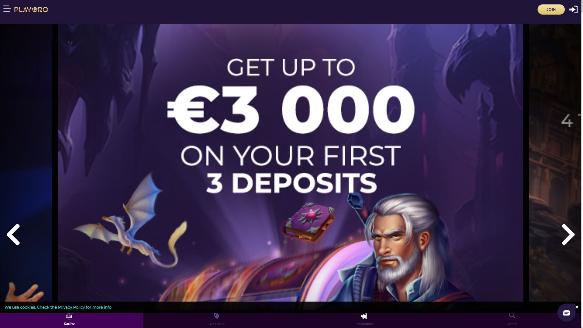 Playoro — Homepage (Desktop)