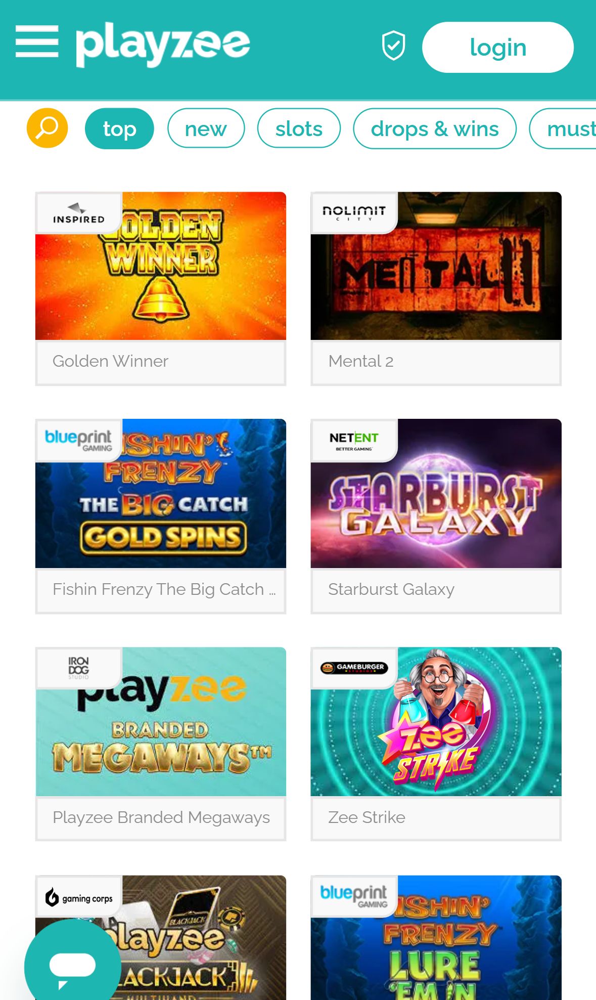 Playzee — Lobby (Mobile)