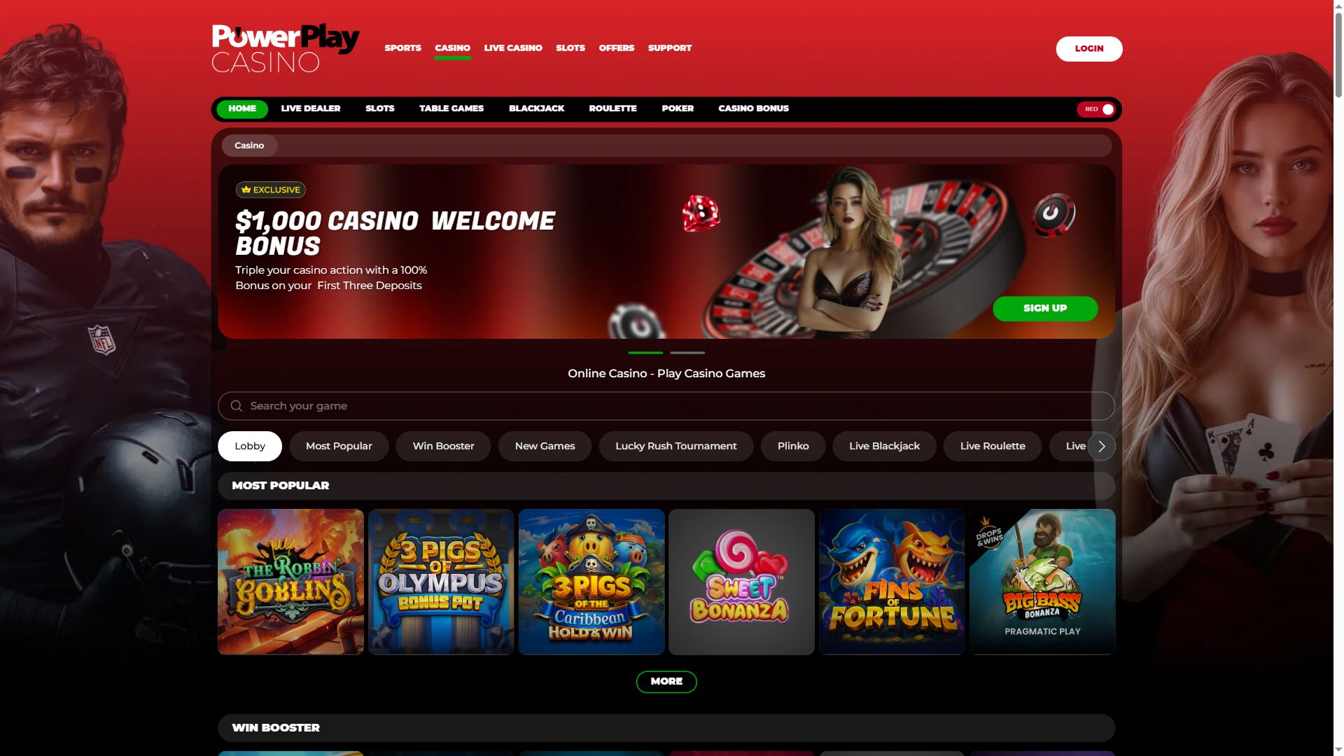 PowerPlay — Lobby (Desktop)