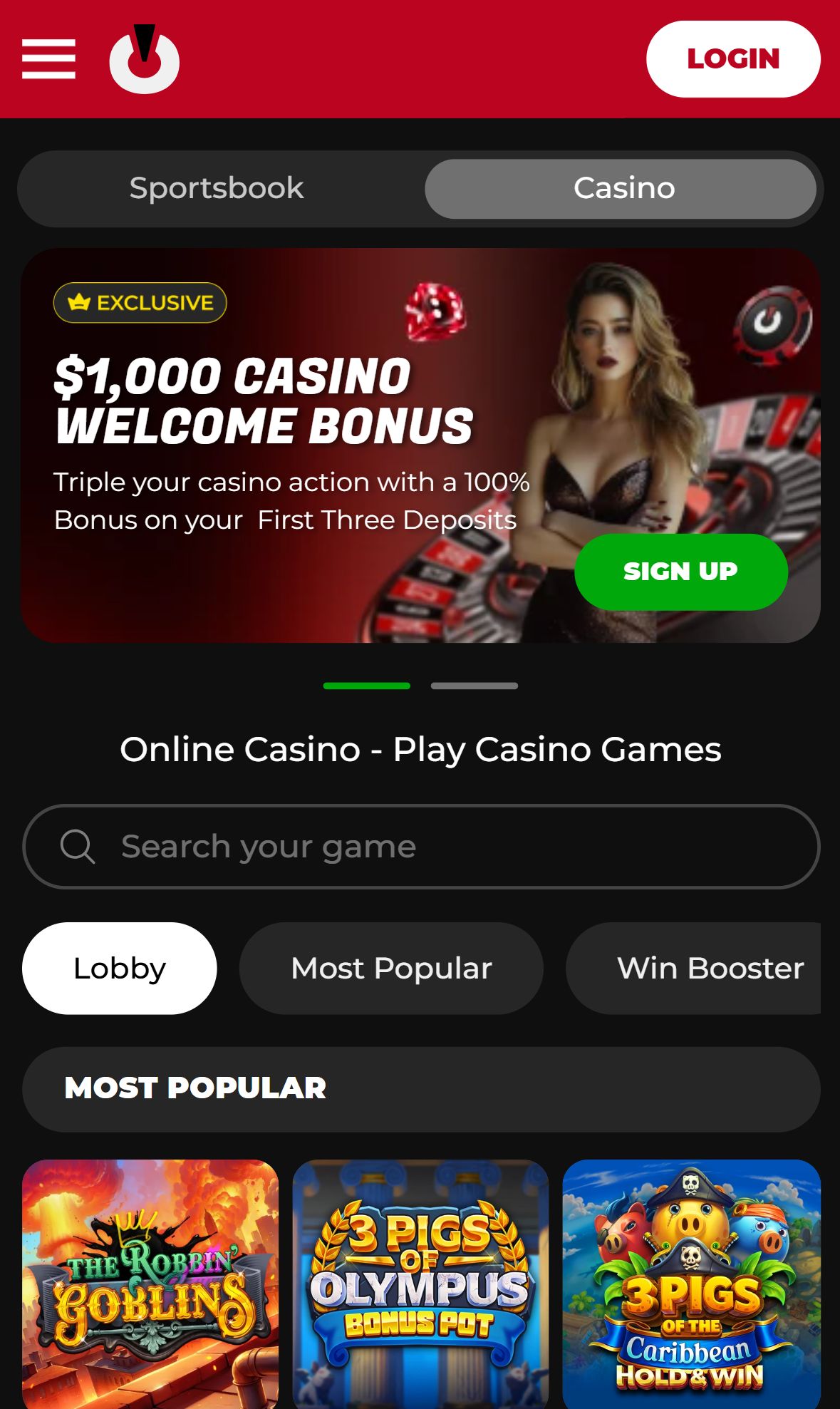 PowerPlay — Lobby (Mobile)