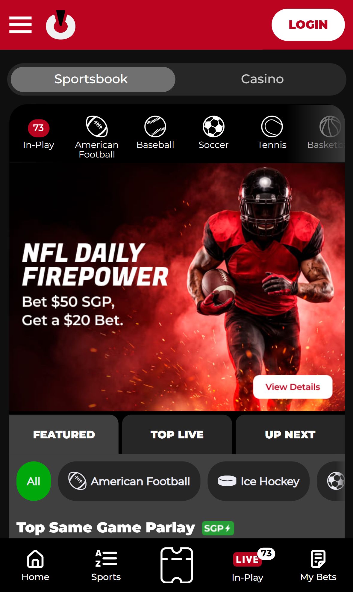 PowerPlay — Homepage (Mobile)