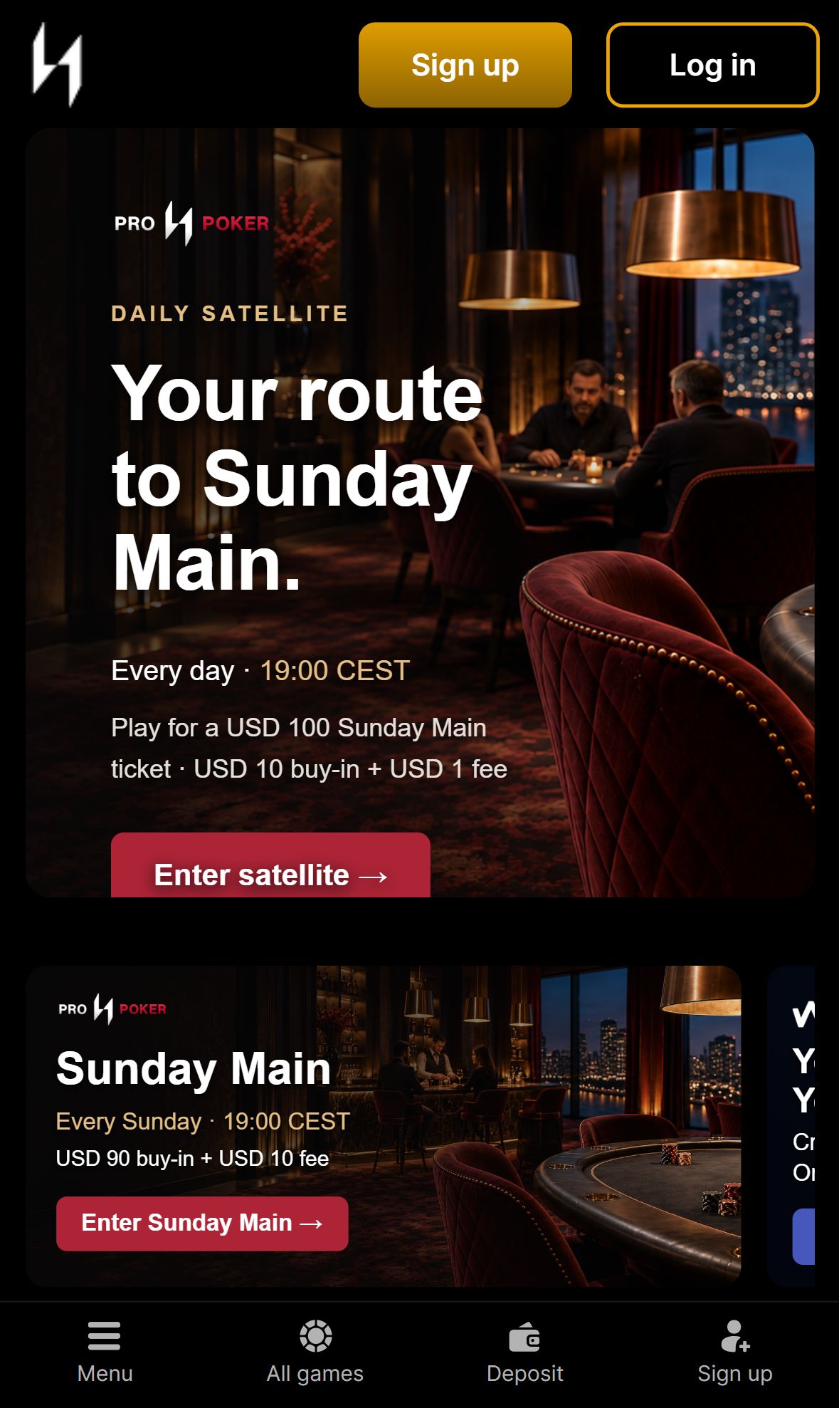 Pro11Casino — Homepage (Mobile)