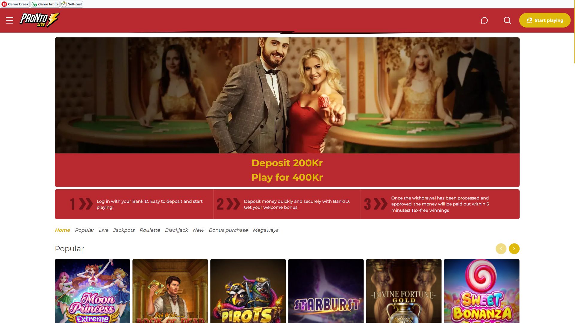 Prontolive — Homepage (Desktop)