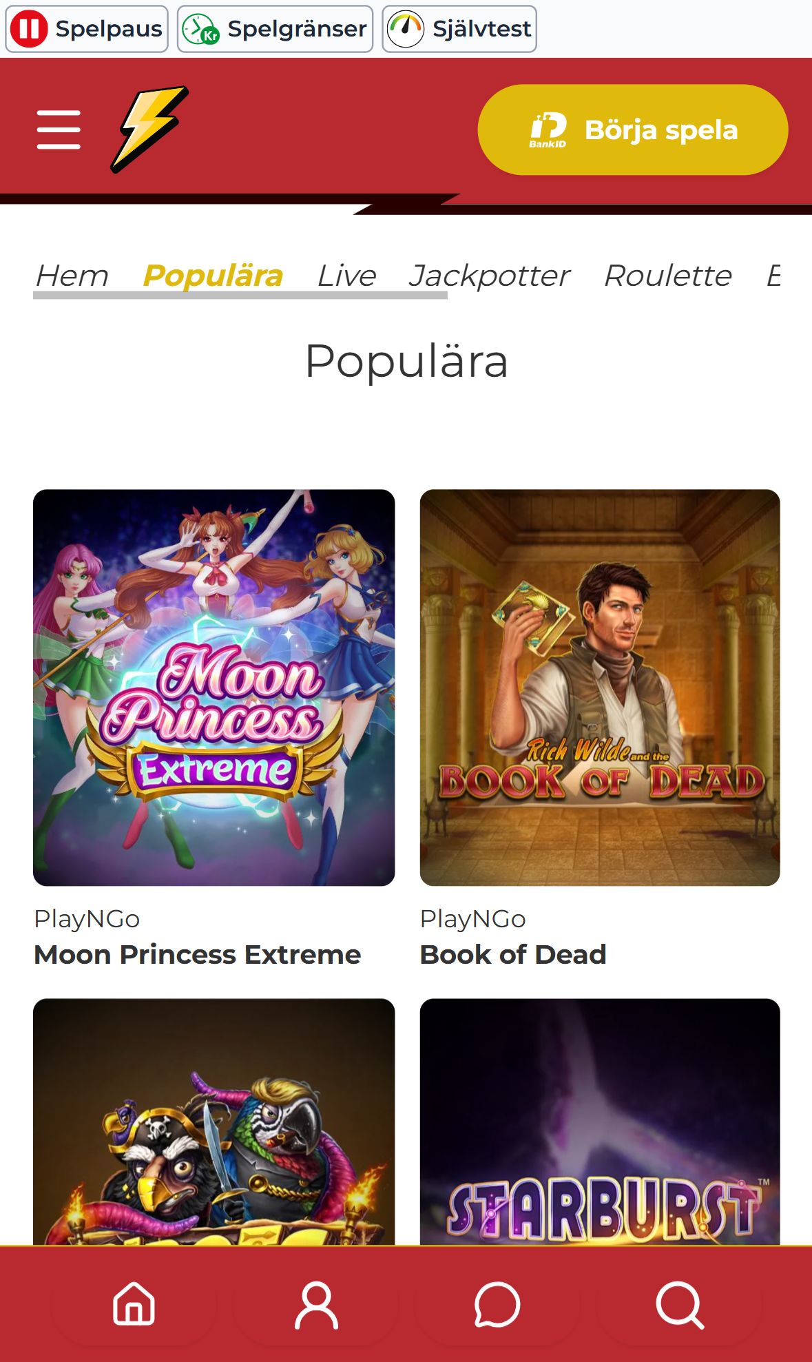 Prontolive — Lobby (Mobile)