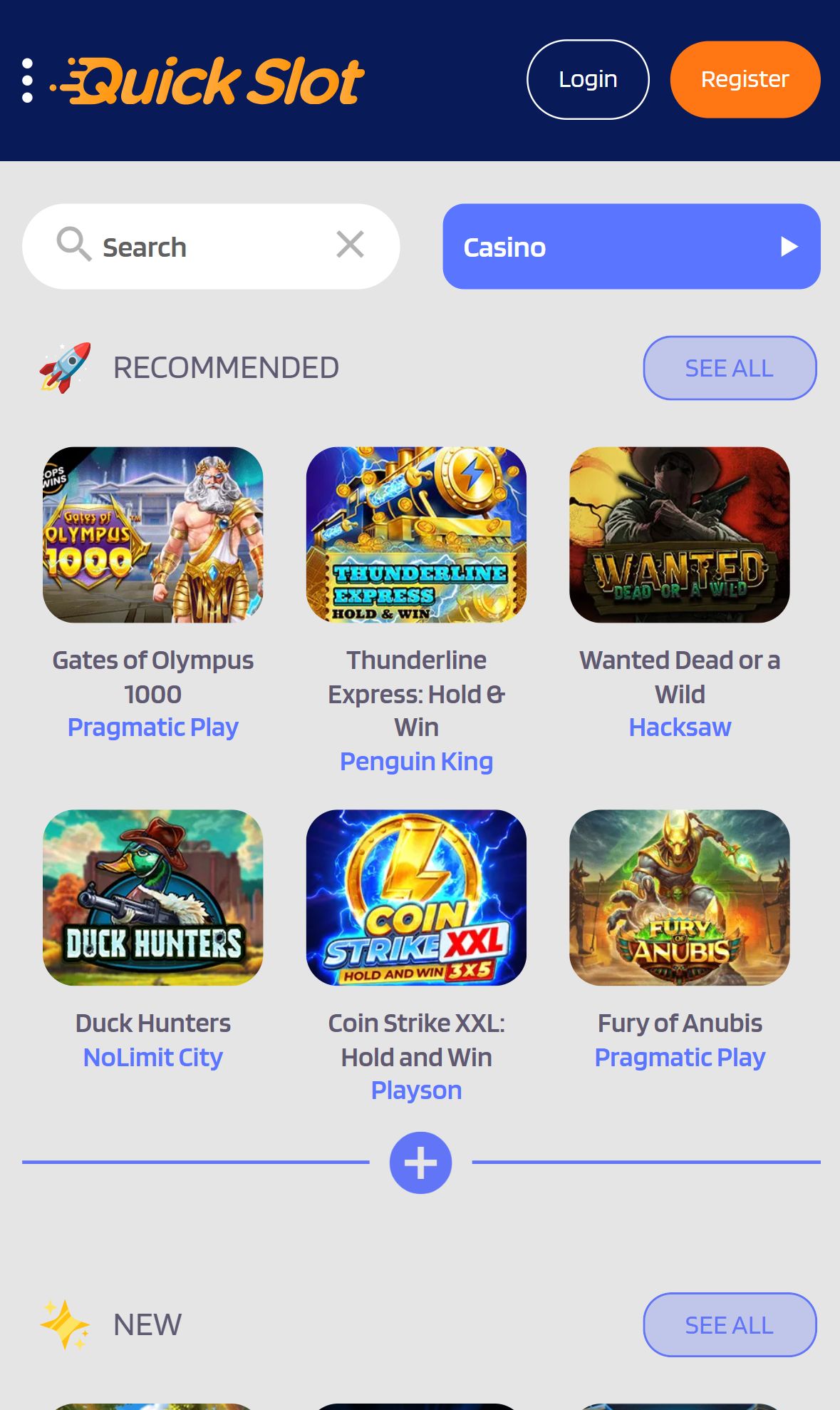 Quickslot — Lobby (Mobile)