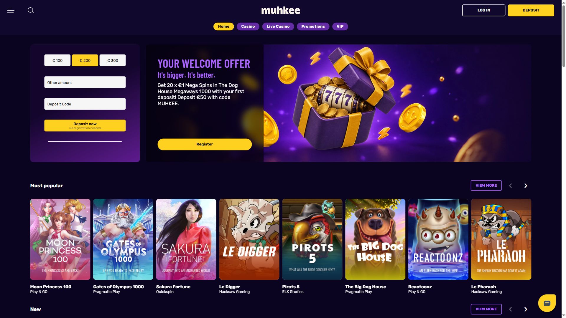 Muhkee — Homepage (Desktop)