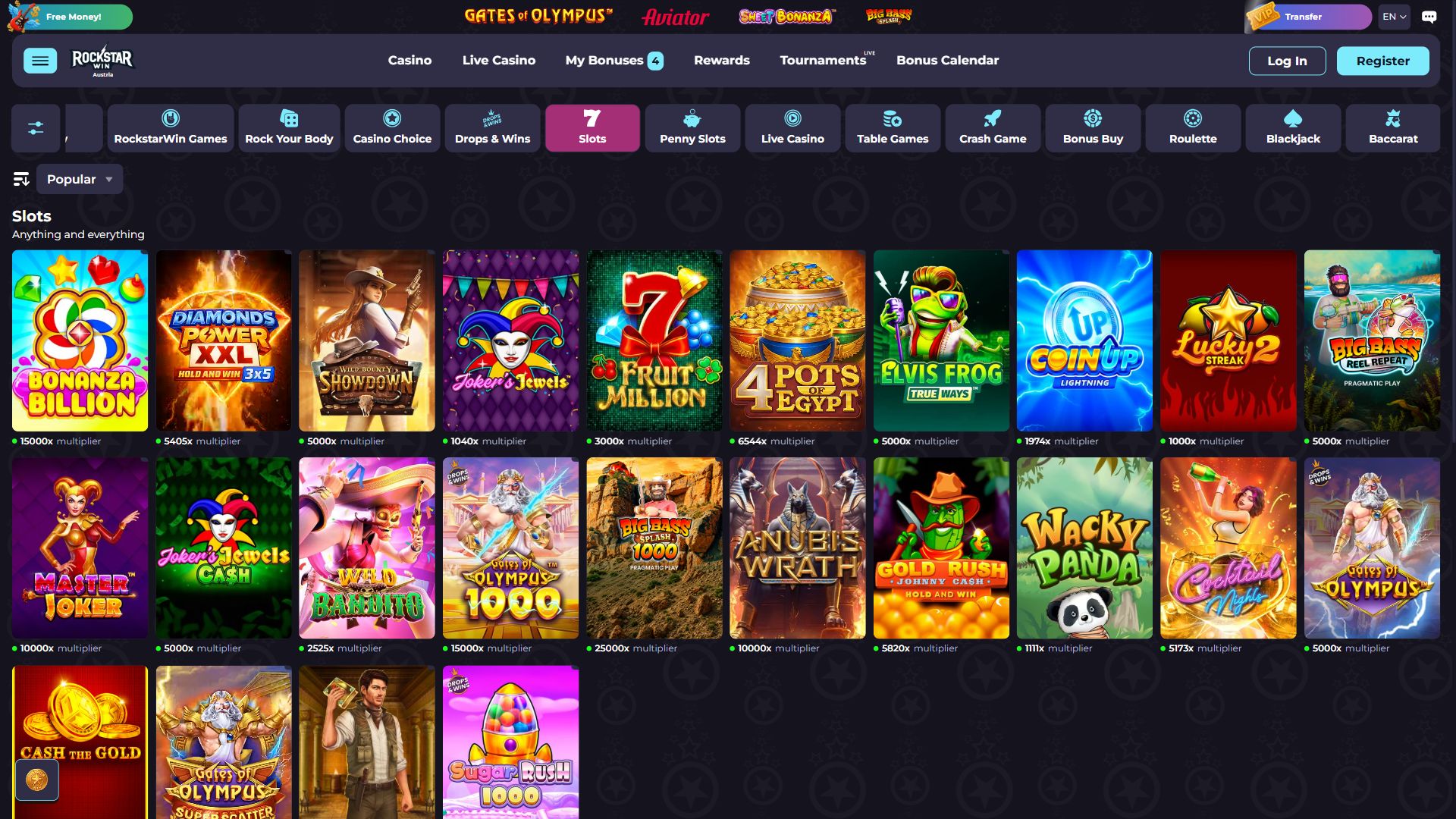 RockstarWin — Lobby (Desktop)