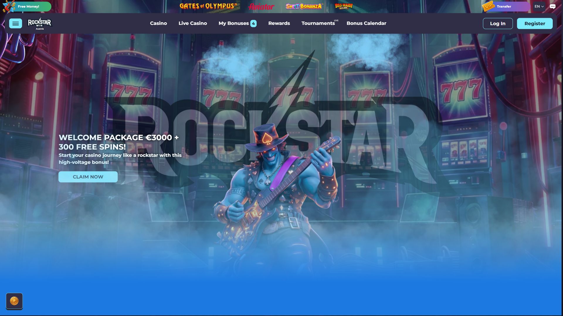 RockstarWin — Homepage (Desktop)