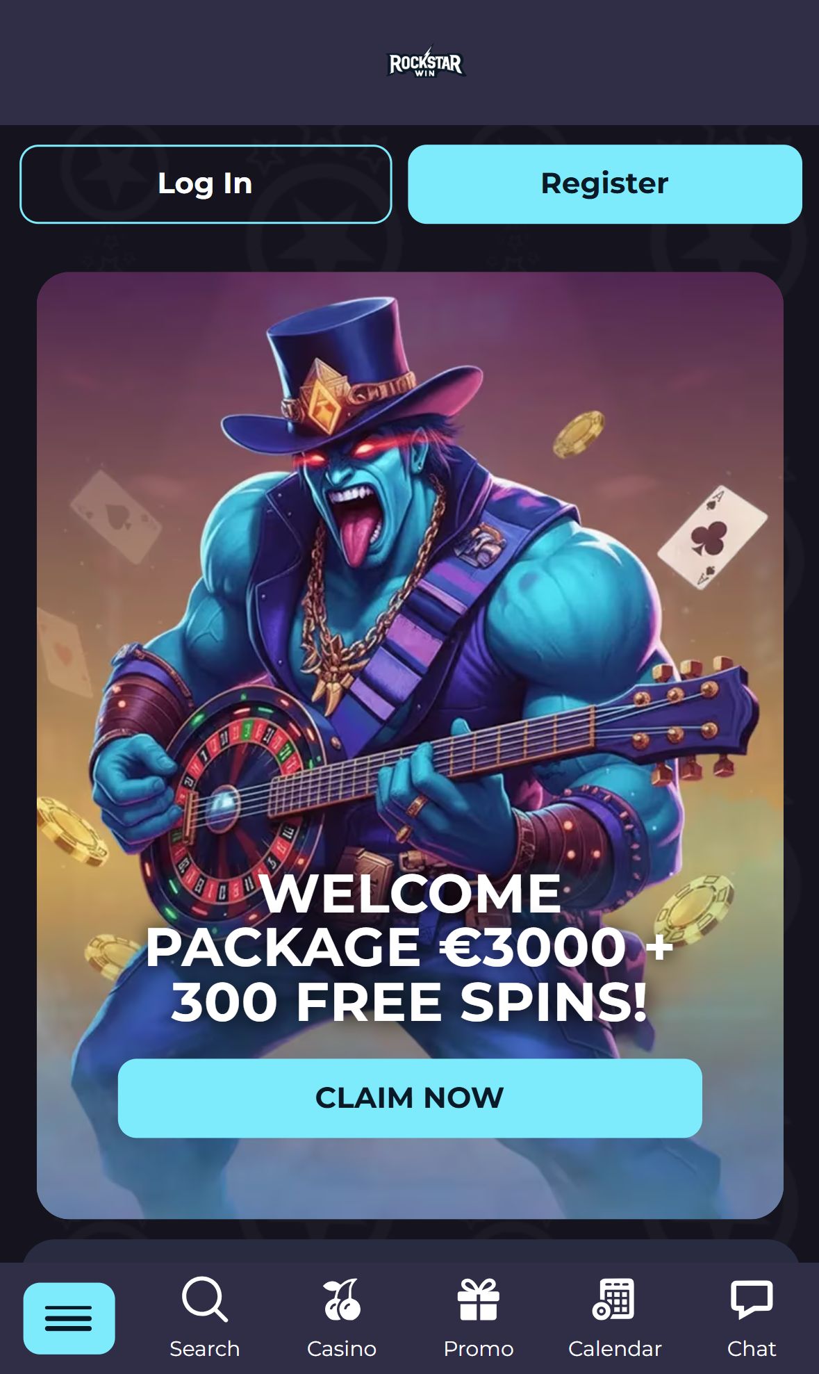 RockstarWin — Homepage (Mobile)