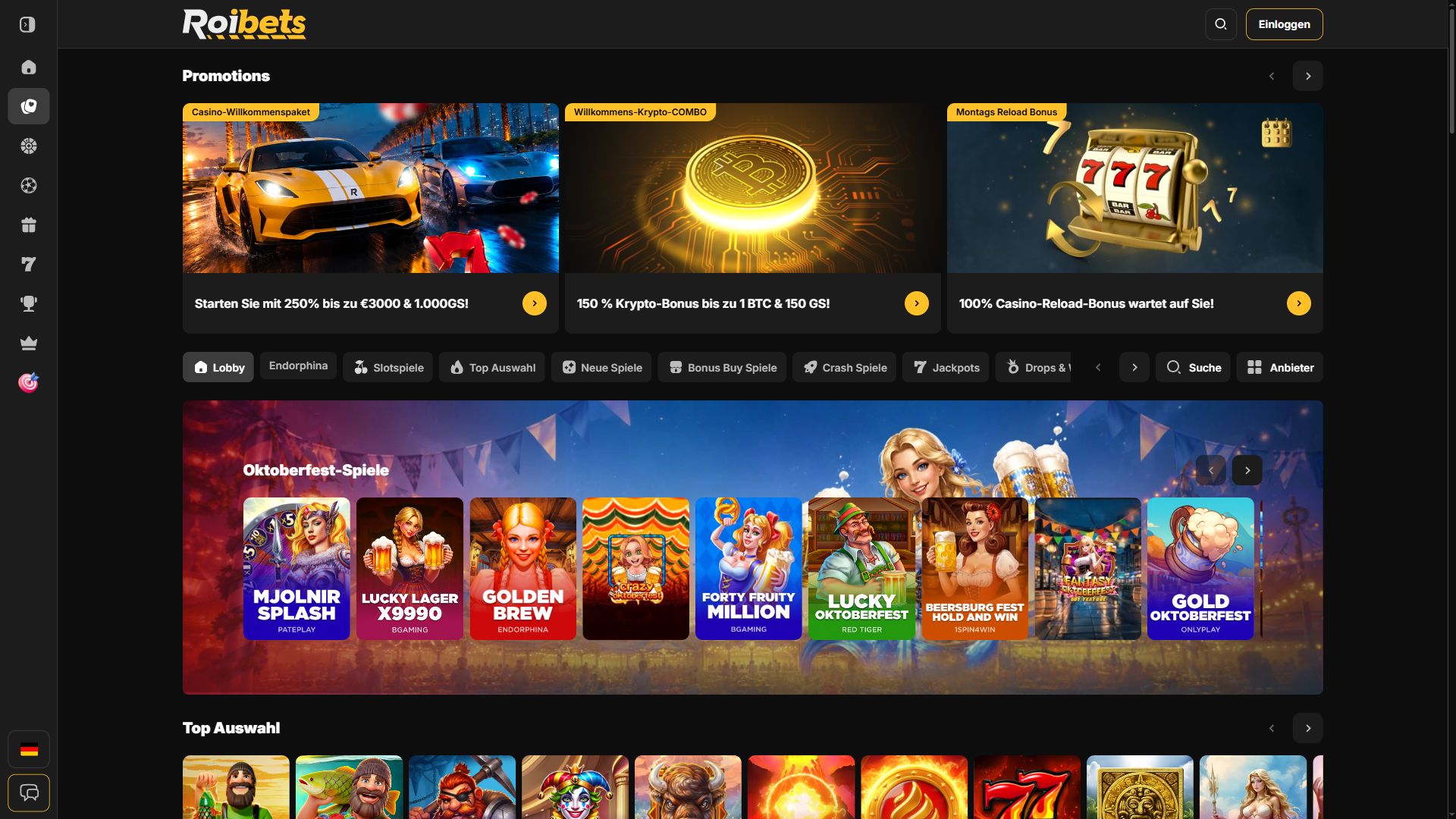 Roibets — Lobby (Desktop)