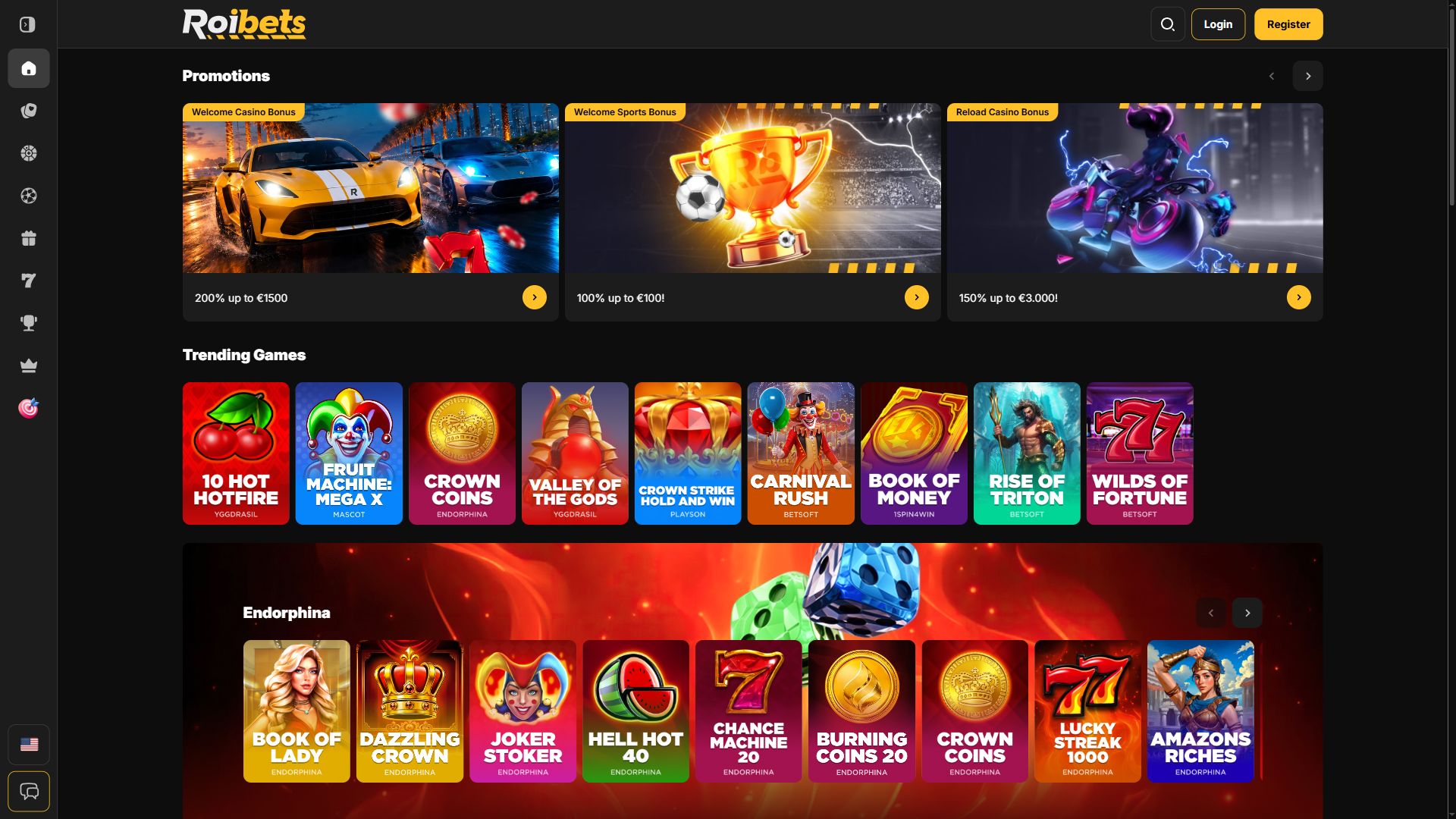 Roibets — Homepage (Desktop)
