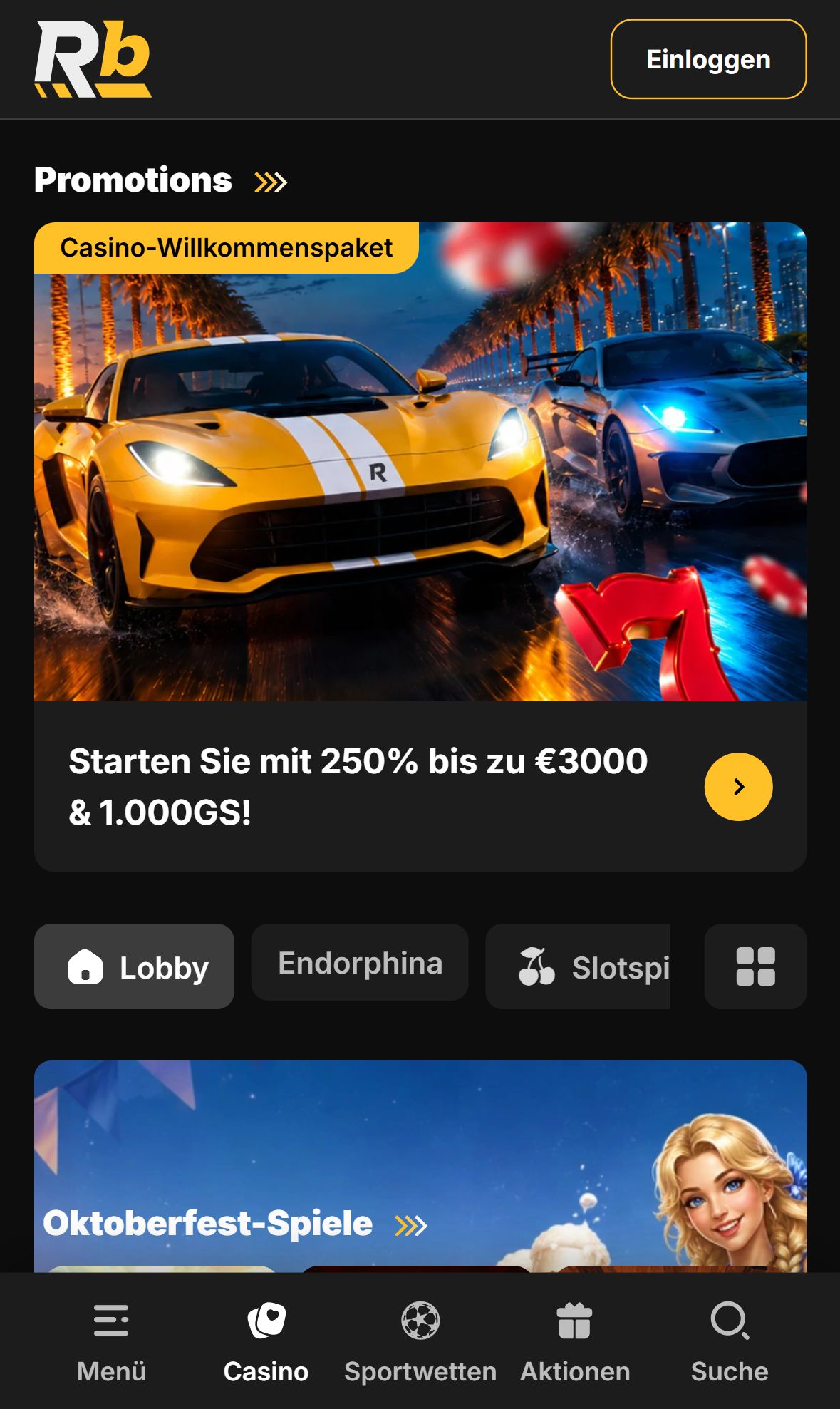 Roibets — Startseite (Mobil)