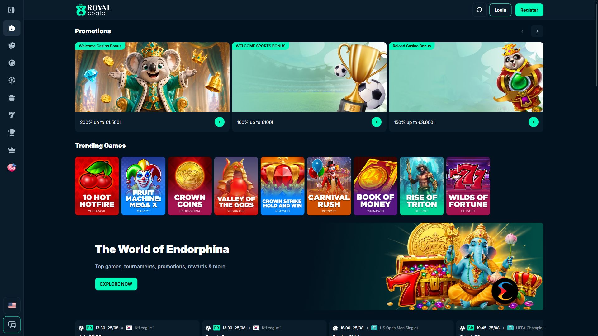 Royal Coala — Homepage (Desktop)
