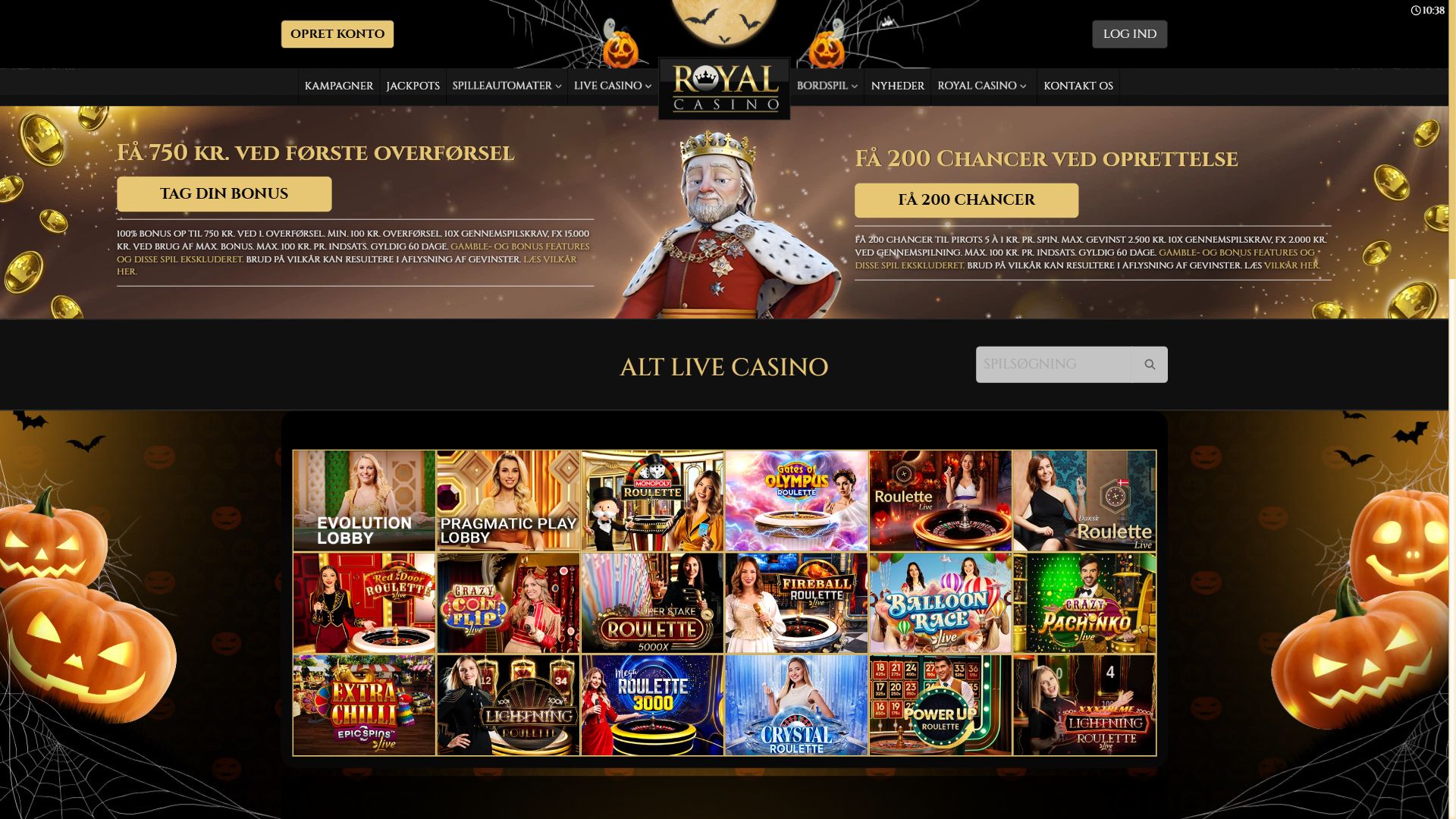 RoyalCasino — Lobby (Desktop)