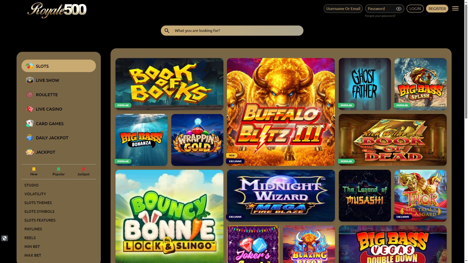 Royale500 — Lobby (Desktop)