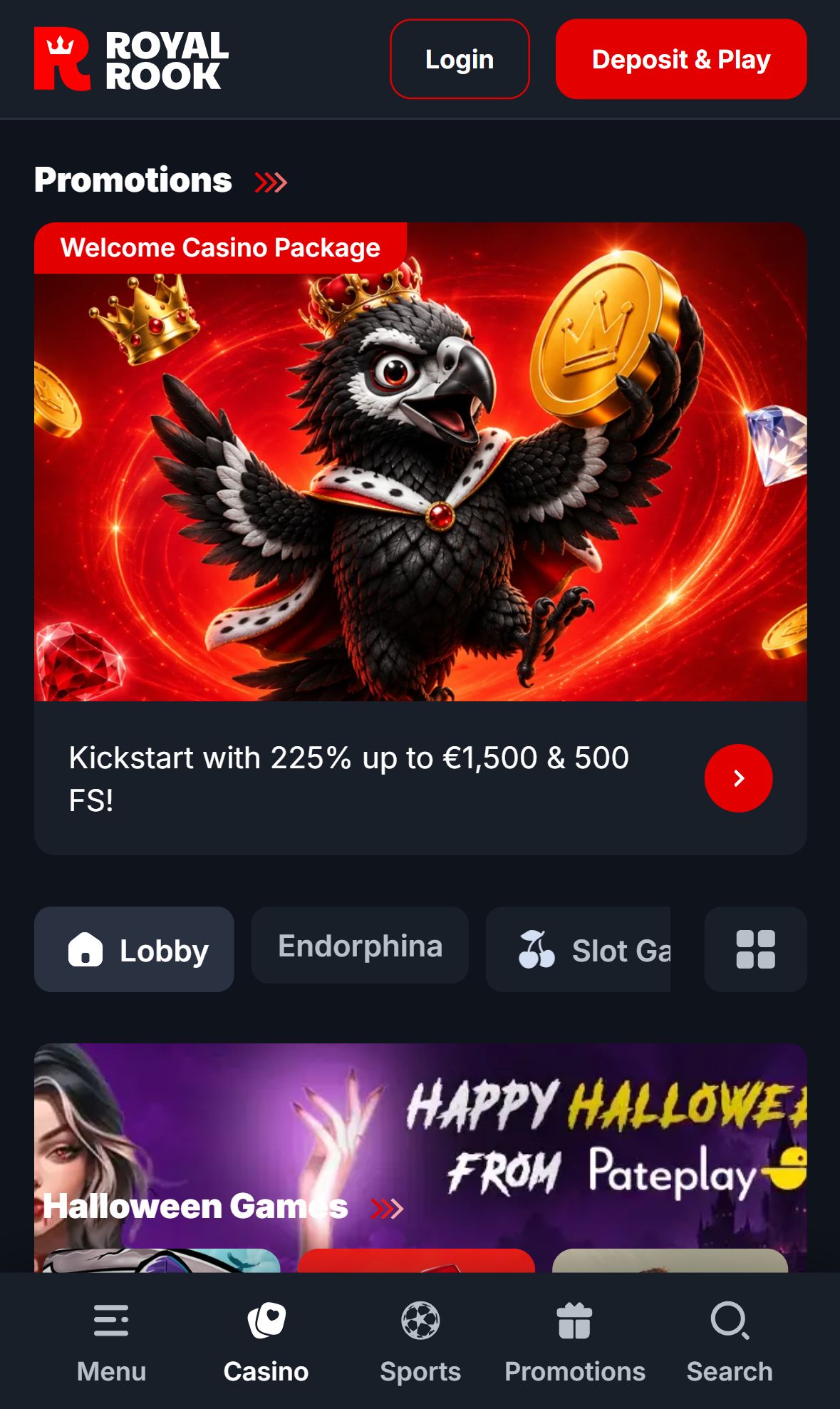 Royal Rook — Lobby (Mobile)