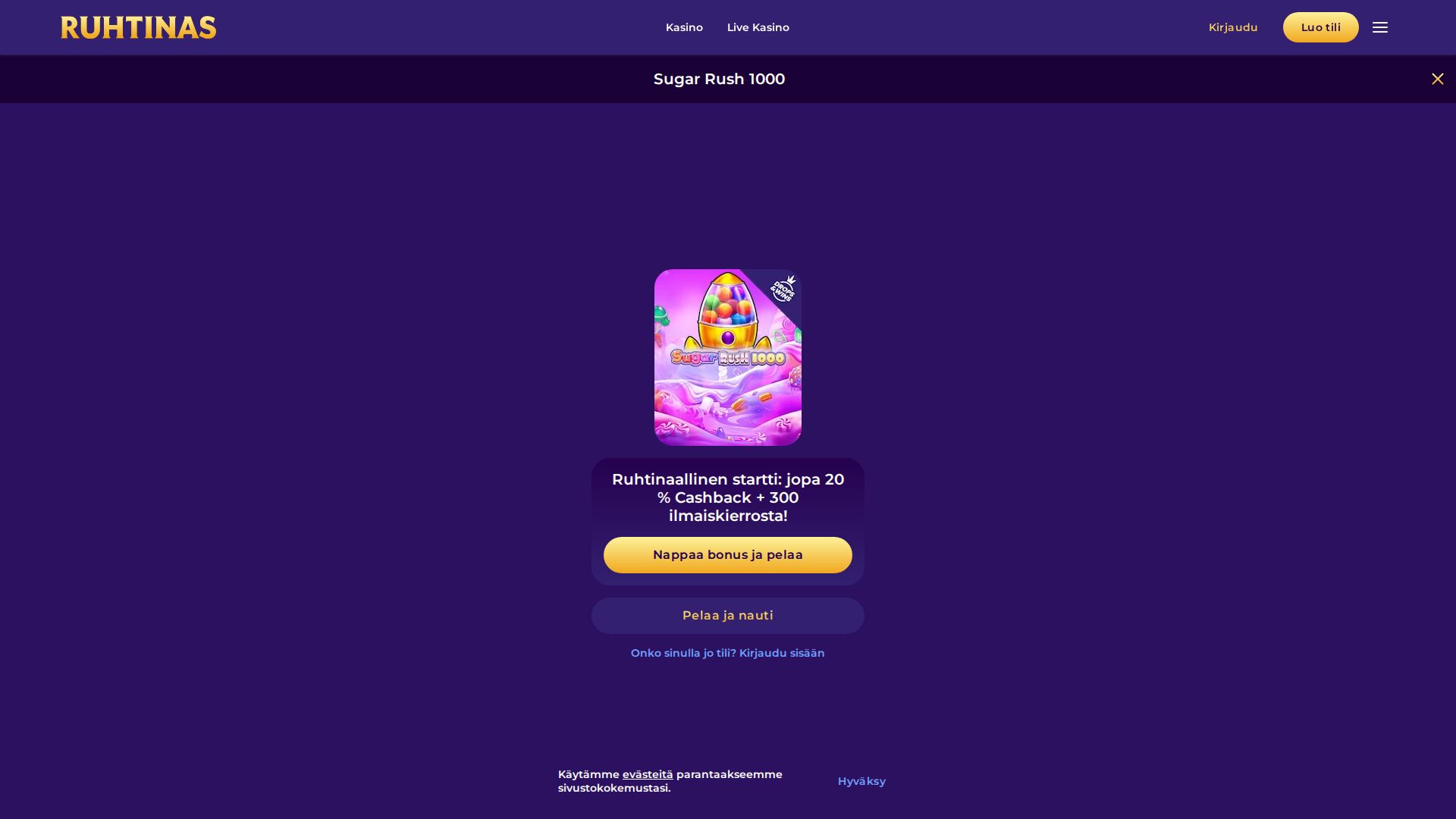 Ruhtinas — Lobby (Desktop)