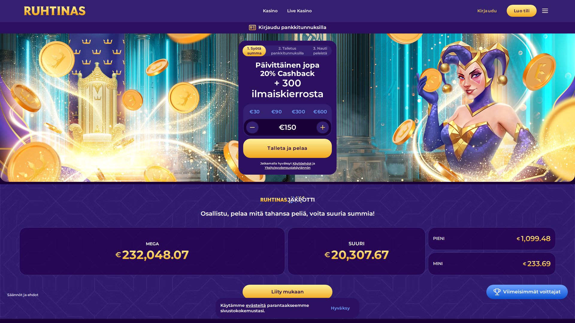 Ruhtinas — Homepage (Desktop)
