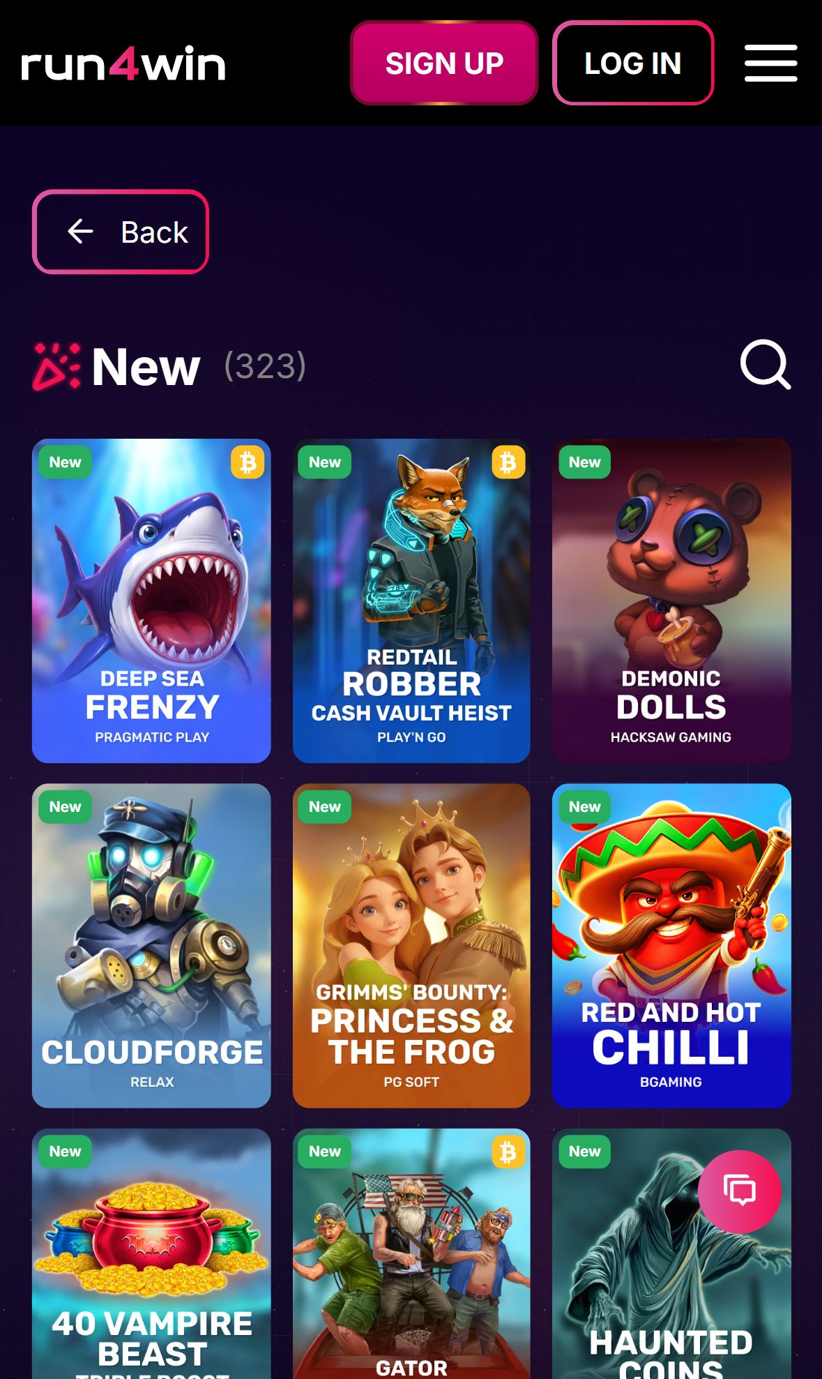 Run4Win — Lobby (Mobile)