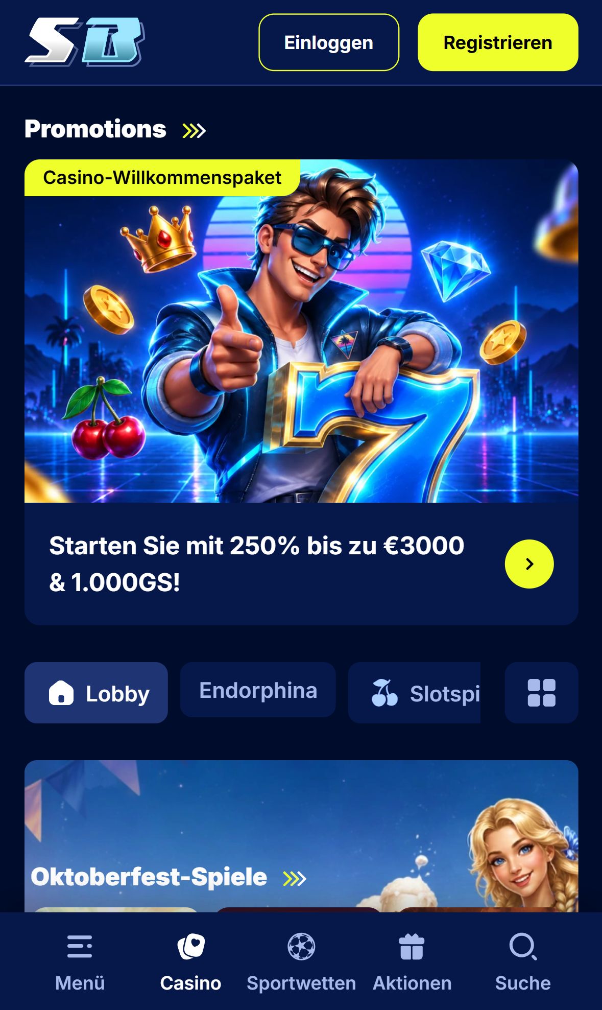 Scibet — Lobby (Mobil)