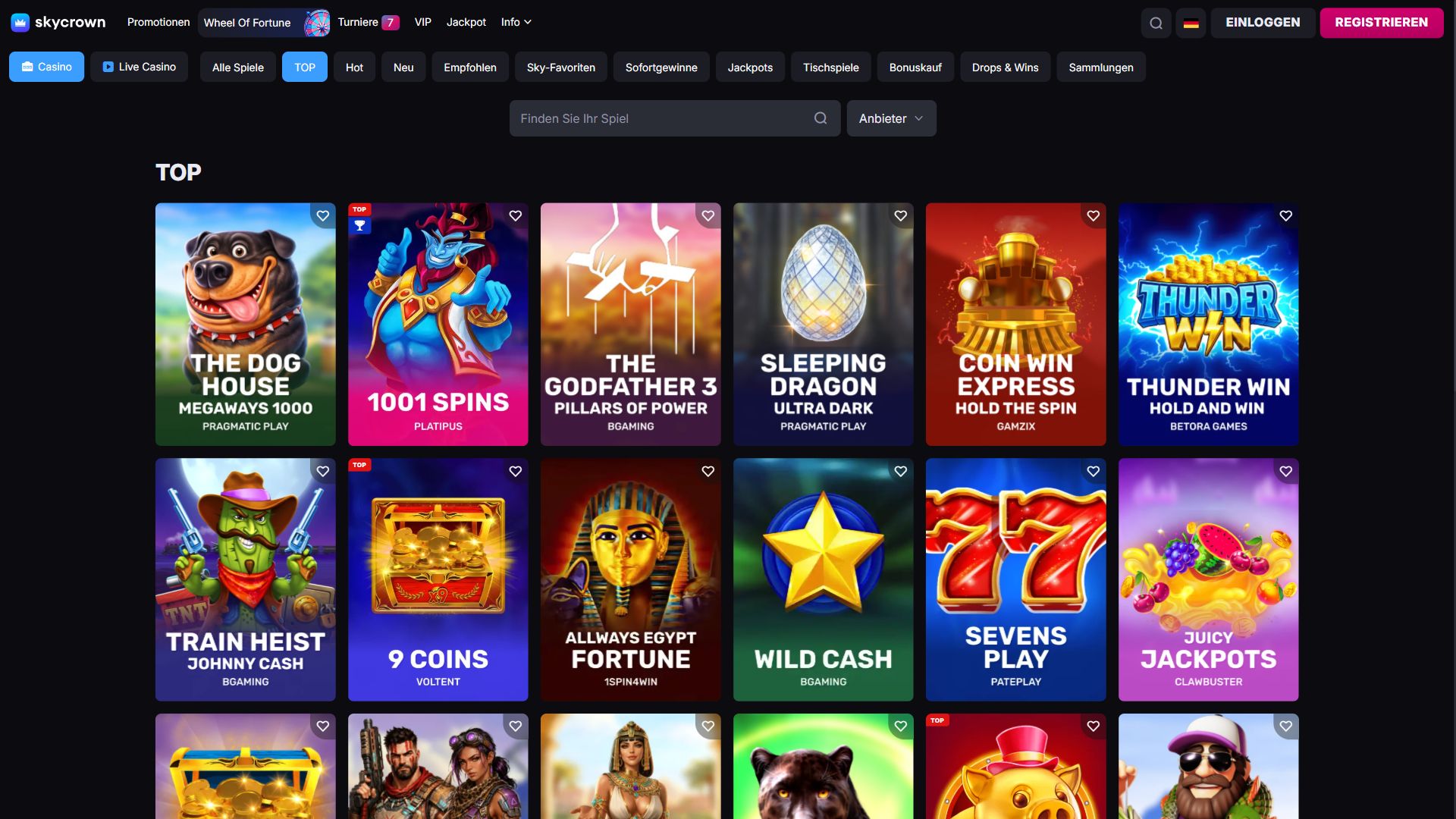 Skycrown — Lobby (Desktop)