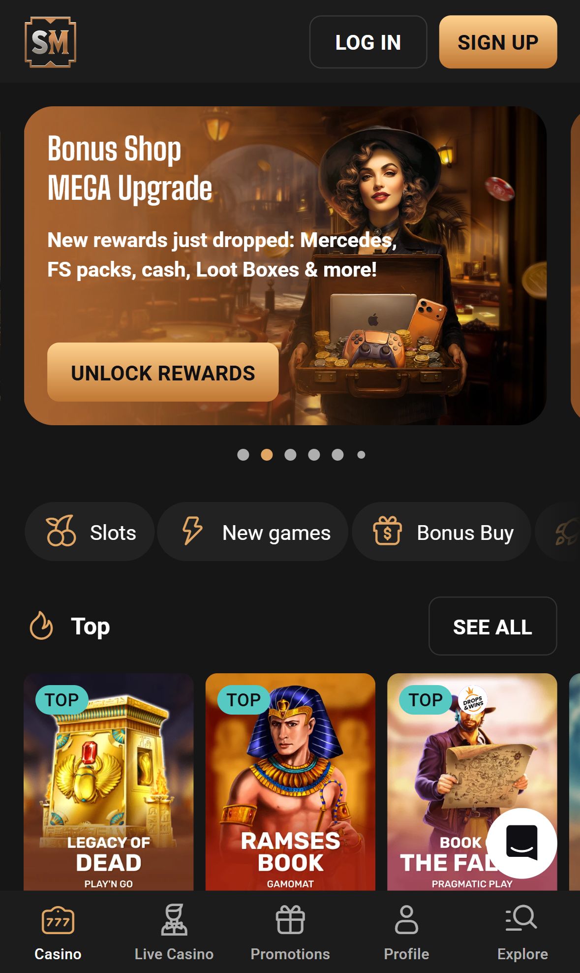 Slot Mafia — Homepage (Mobile)