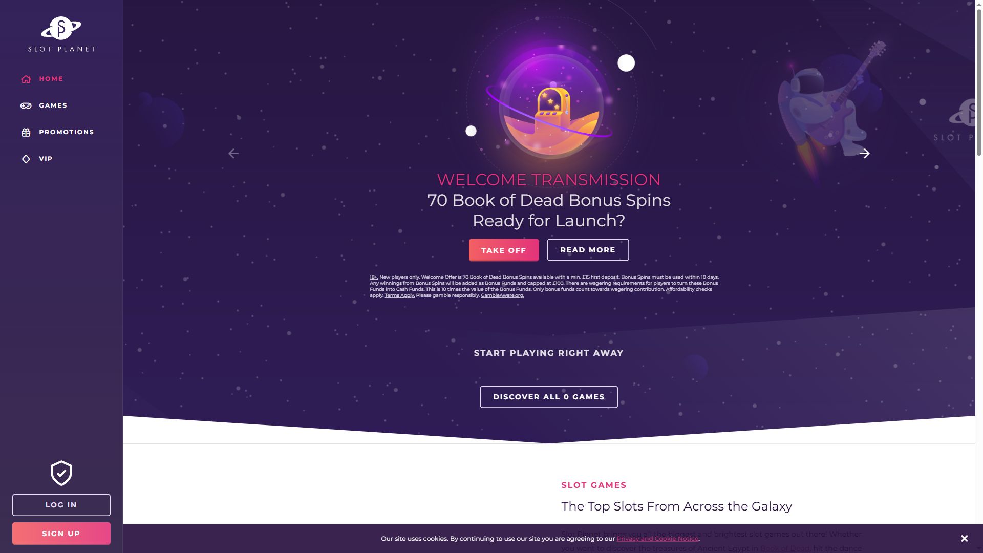 Slotplanet — Homepage (Desktop)
