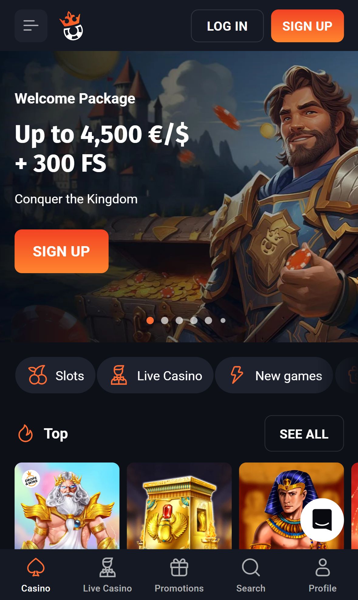 Slotlords — Homepage (Mobile)