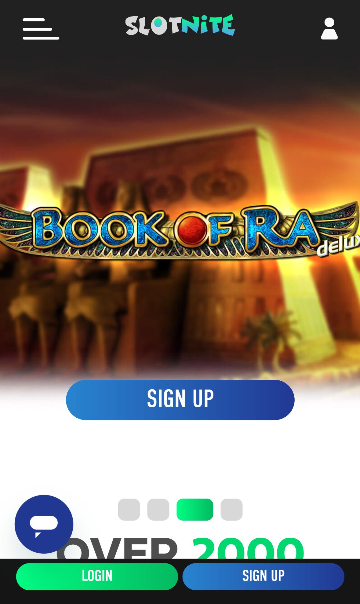 Slotnite — Homepage (Mobile)