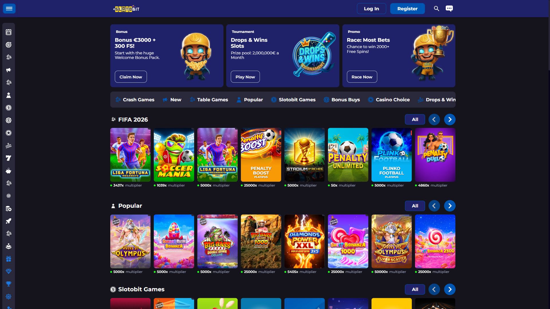 Slotobit — Homepage (Desktop)