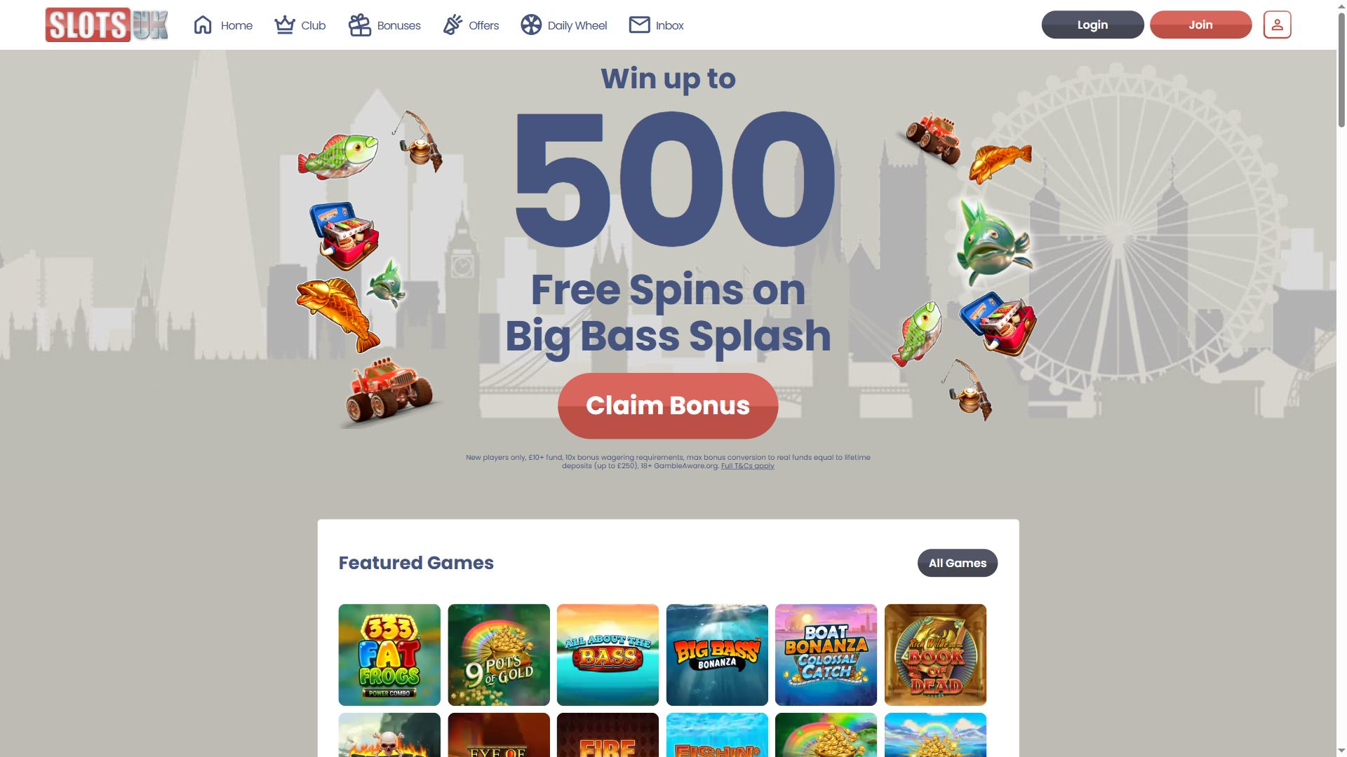 SlotsUK — Homepage (Desktop)