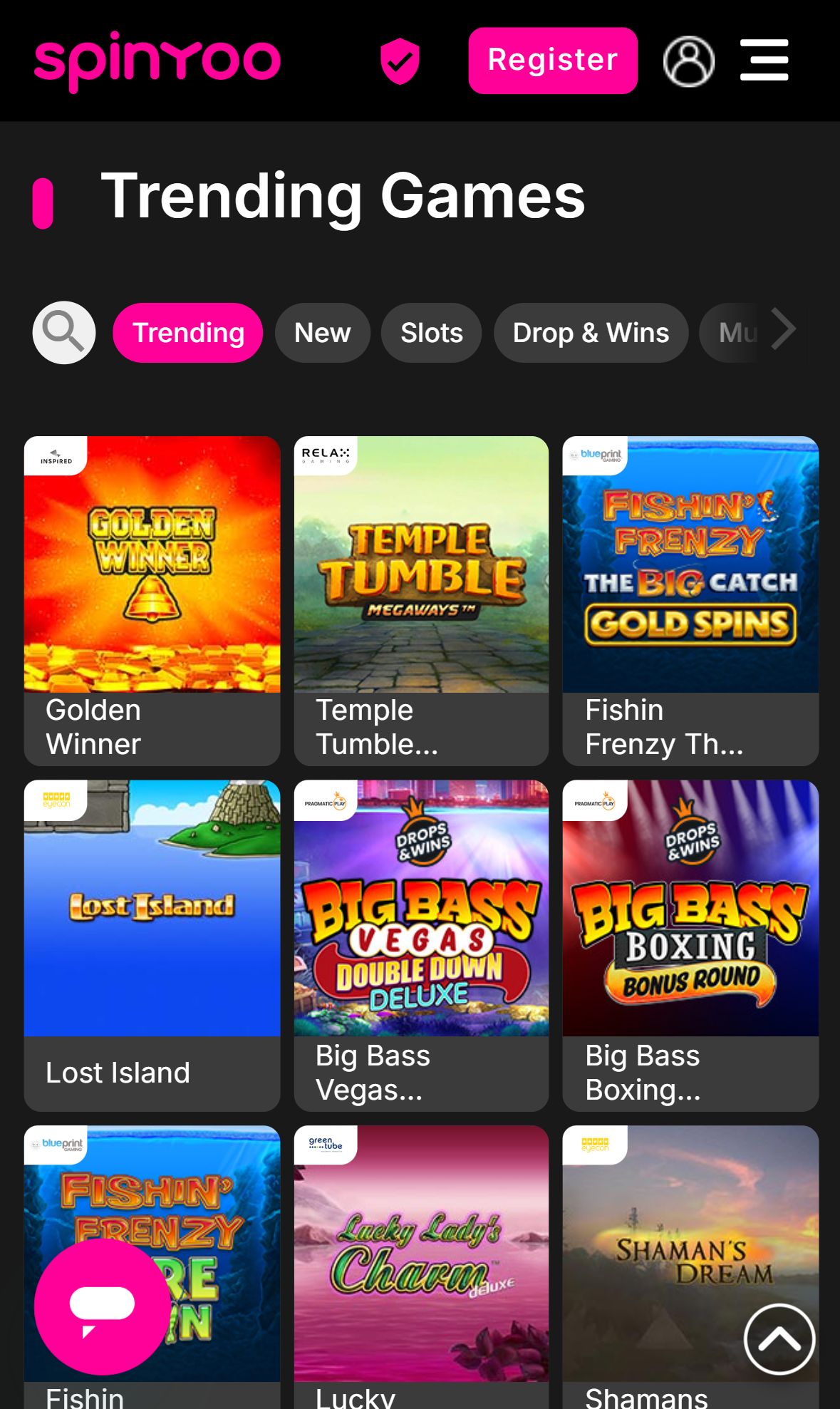 Spinyoo — Lobby (Mobile)