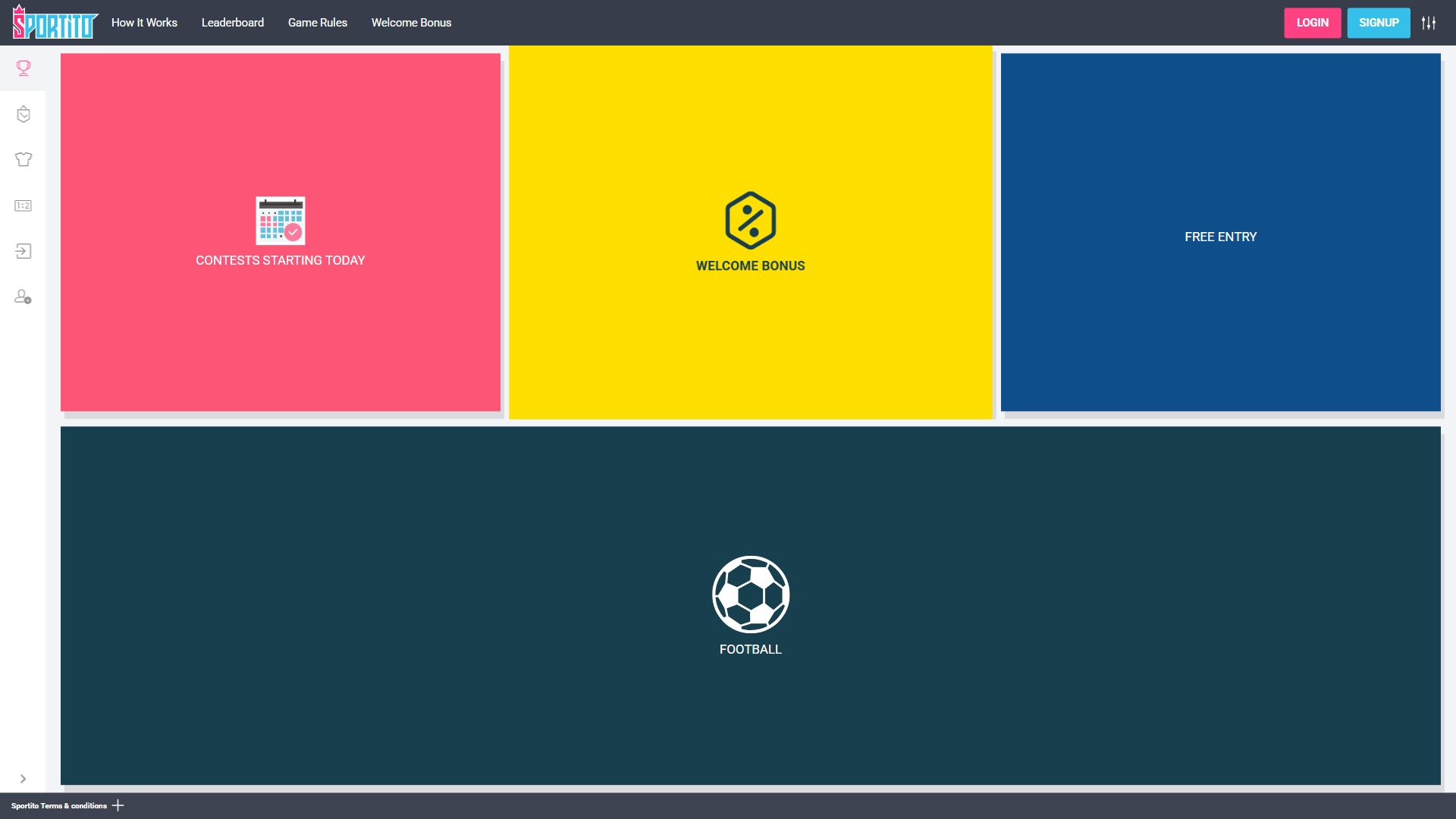 Sportito — Lobby (Desktop)