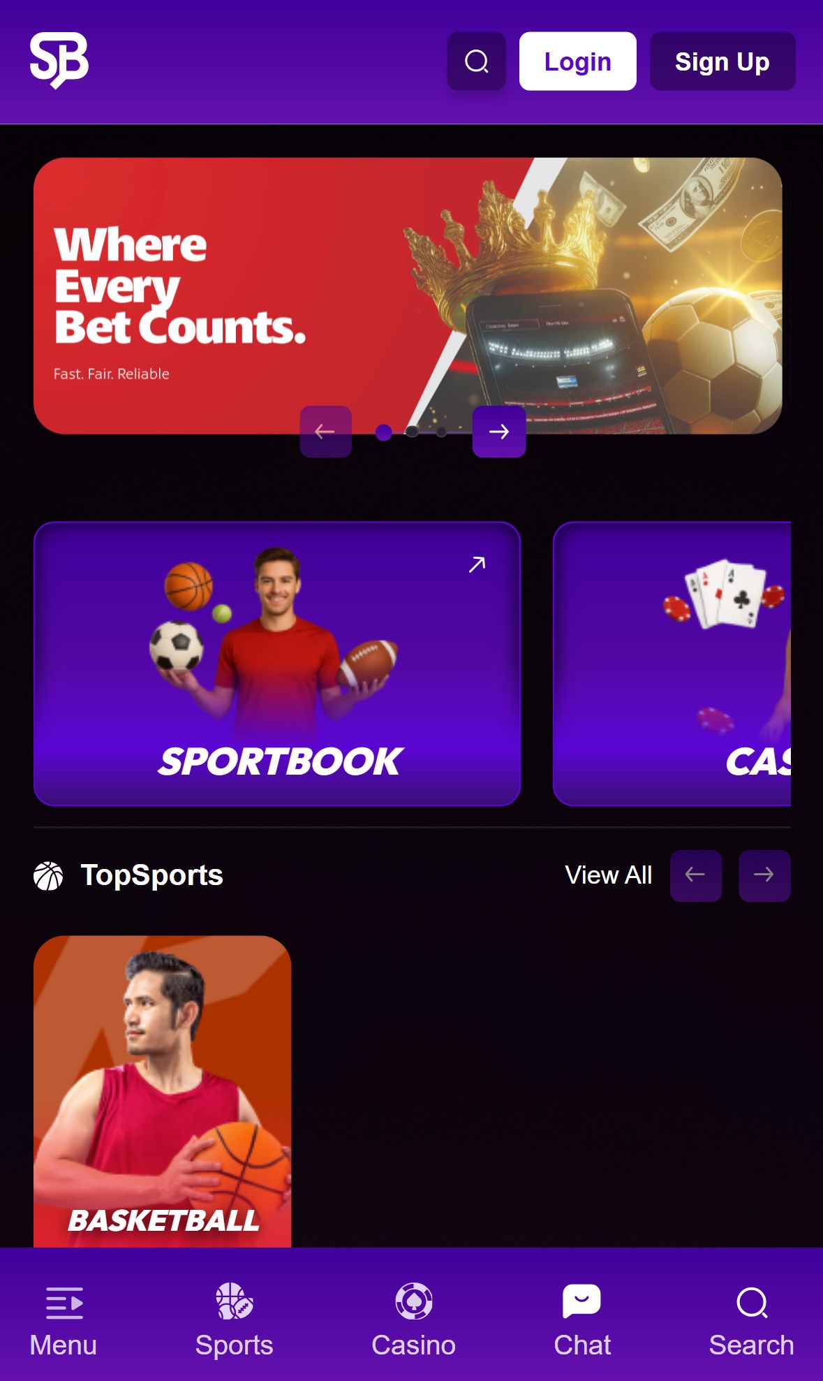 STAKEBOSS — Homepage (Mobile)
