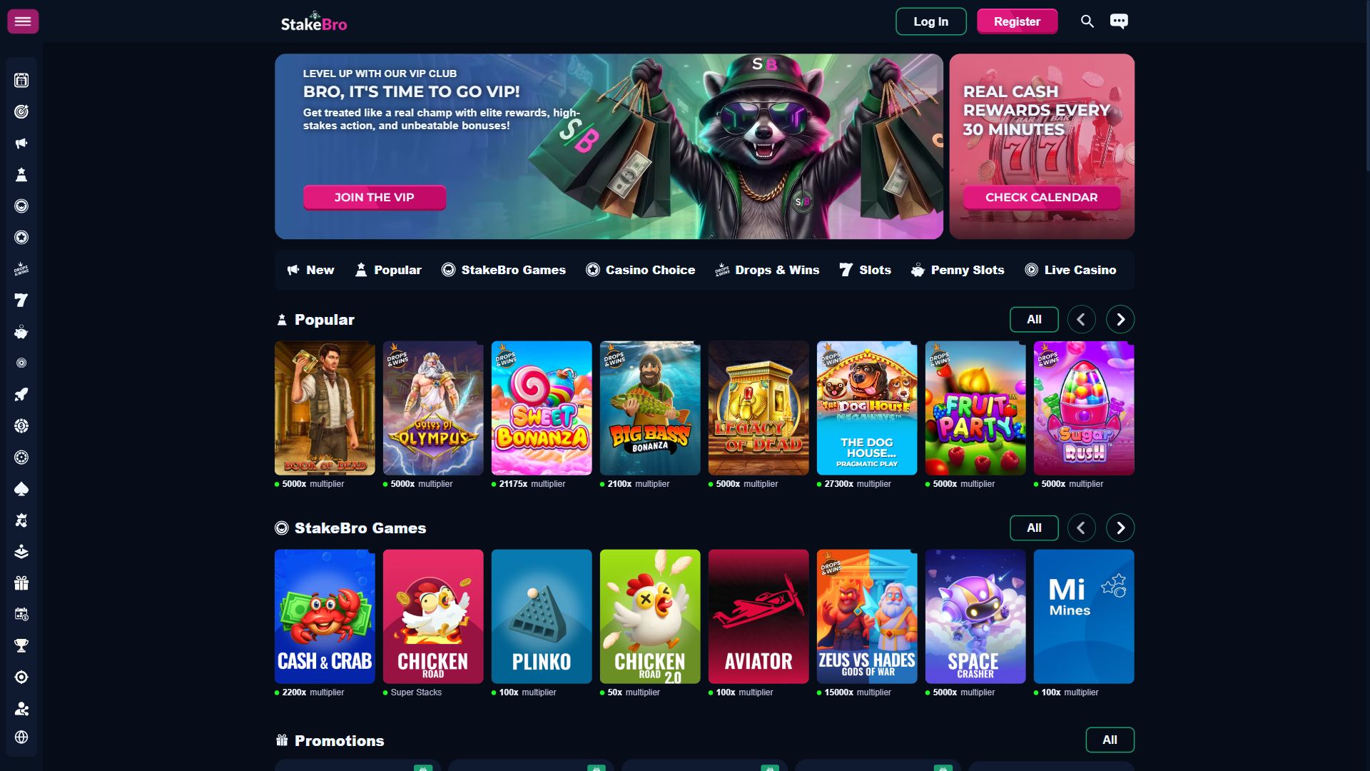 StakeBro — Homepage (Desktop)