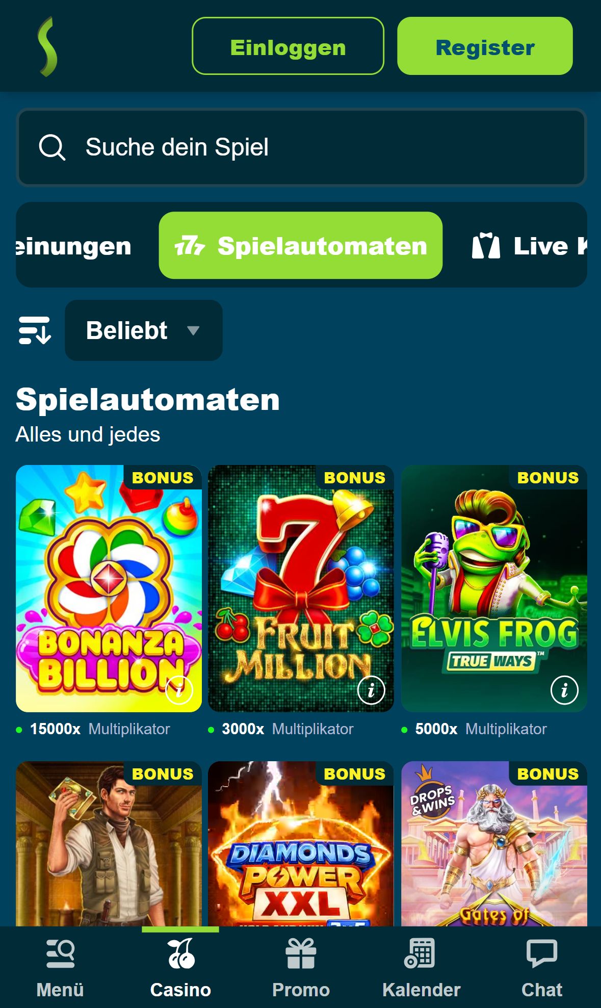 StakeMania — Lobby (Mobil)