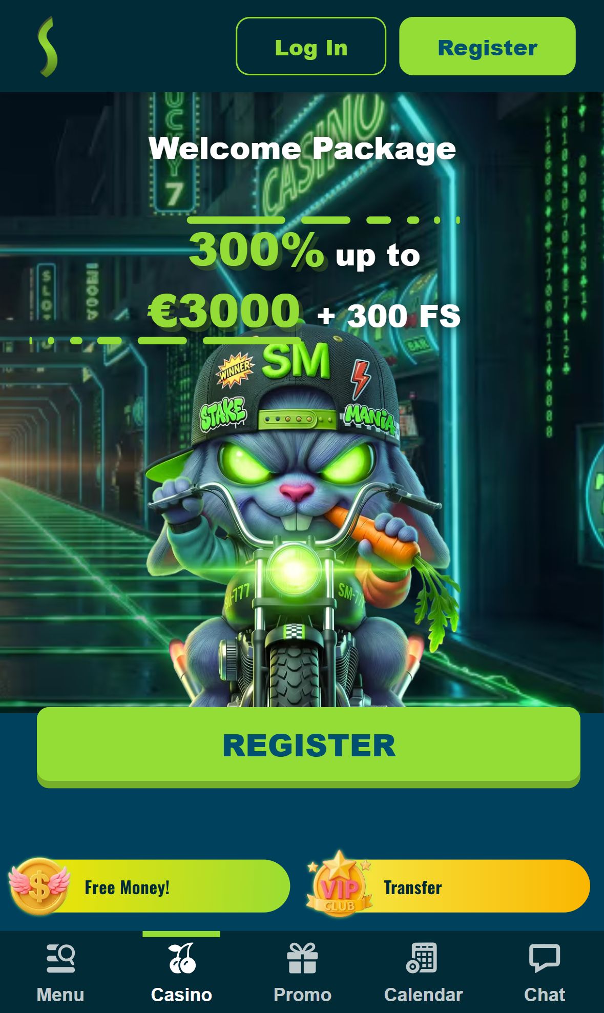StakeMania — Homepage (Mobile)