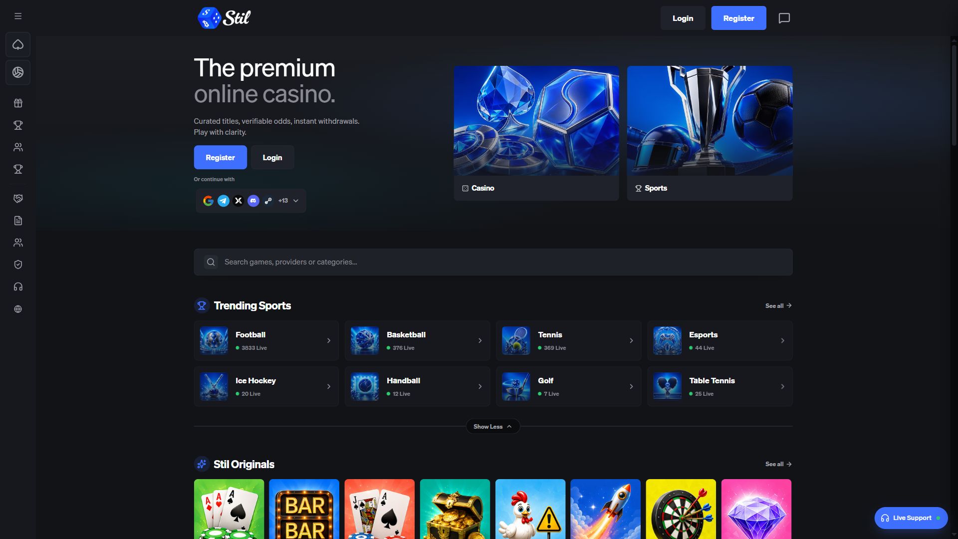 Stil — Homepage (Desktop)