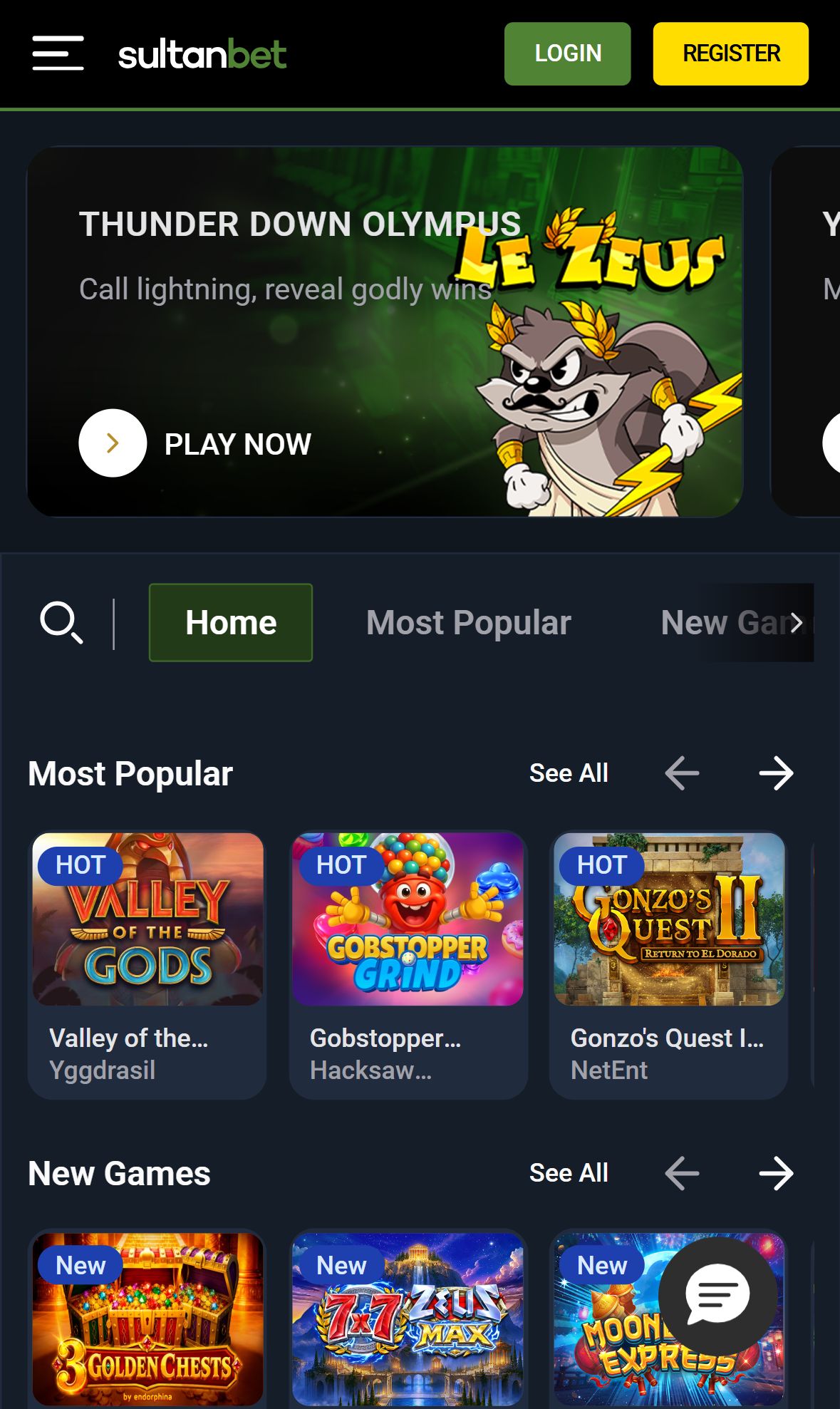 Sultanbet — Homepage (Mobile)